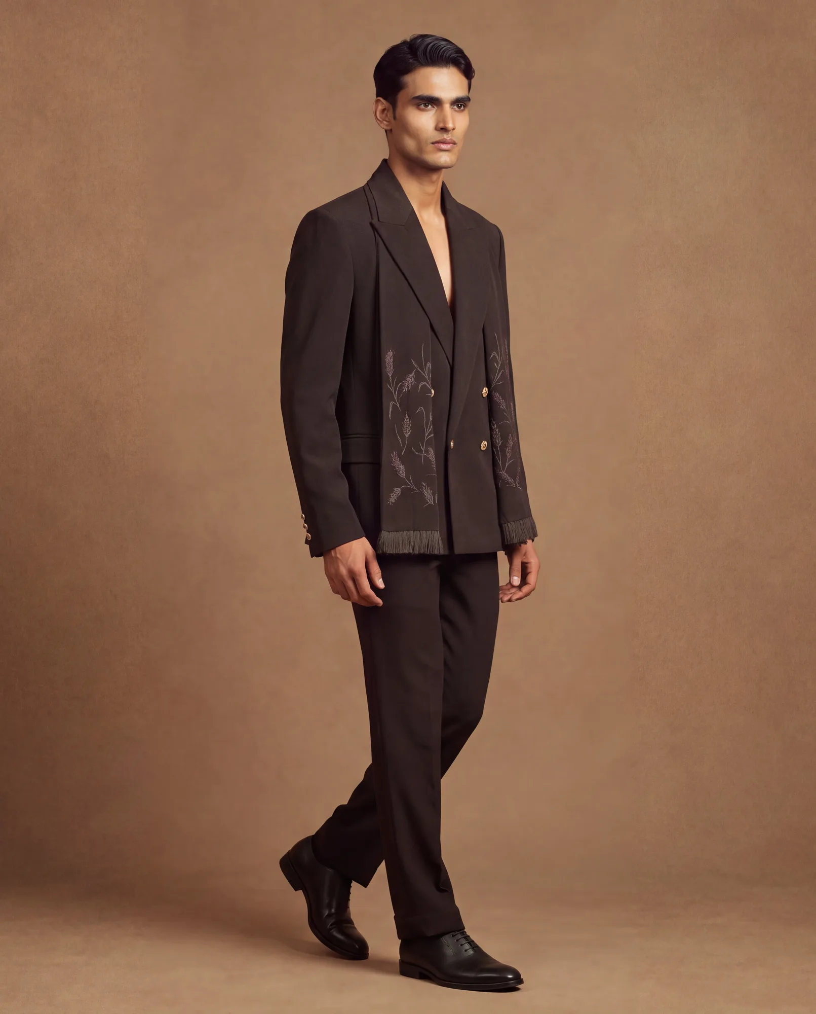 Gara Tuxedo Set by Dolly J, black jacket, view 3