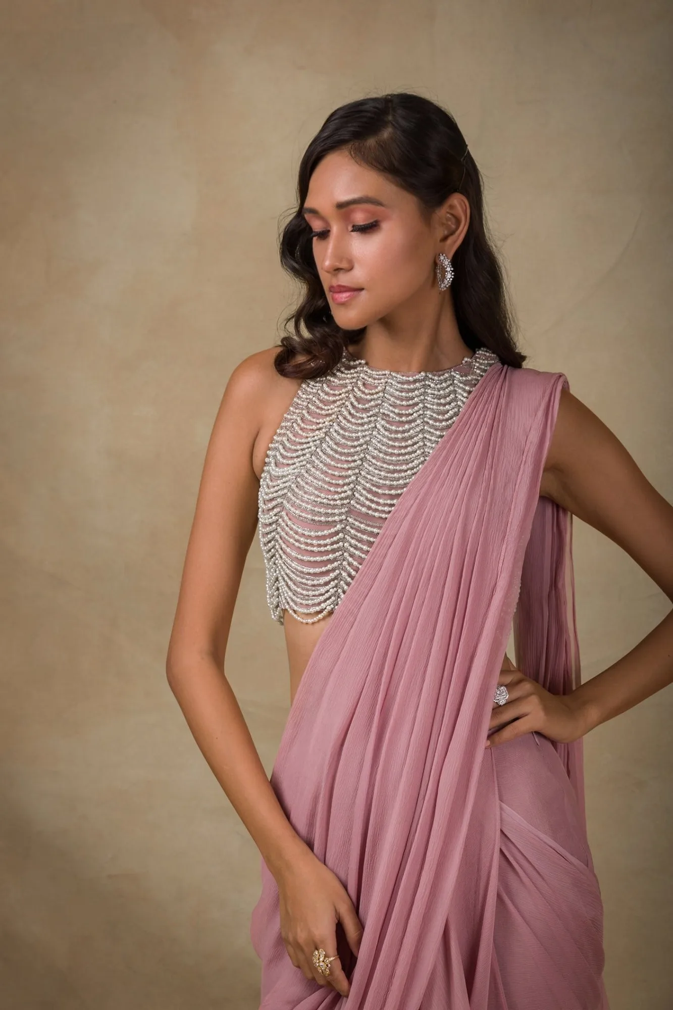 Almas by Ridhi Mehra, sari, view 4