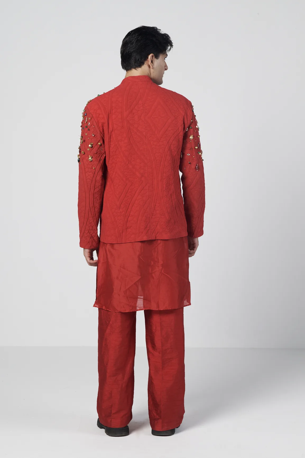 Scarlet Mens Set by Rishi and Vibhuti, kurta, view 3