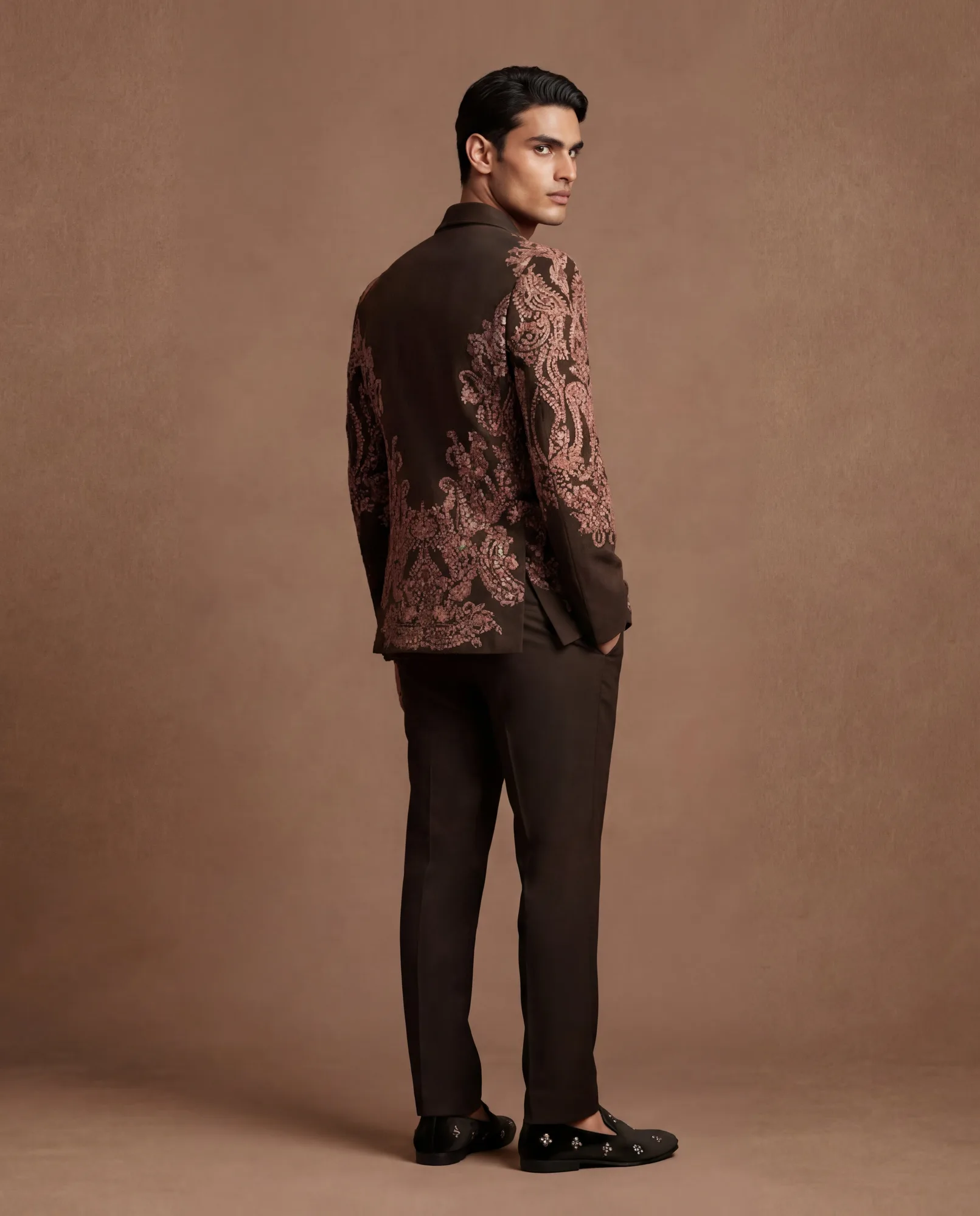 Sepia Suit Set by Dolly J, mocha jacket, view 4