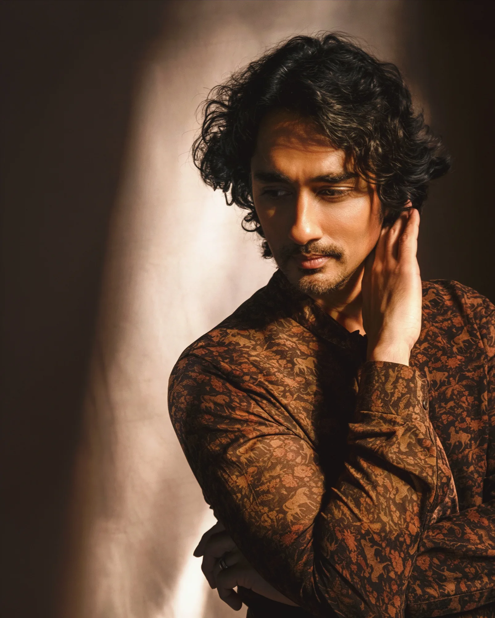 Siddharth in tie up frill shirt set by Dolly J, view 2