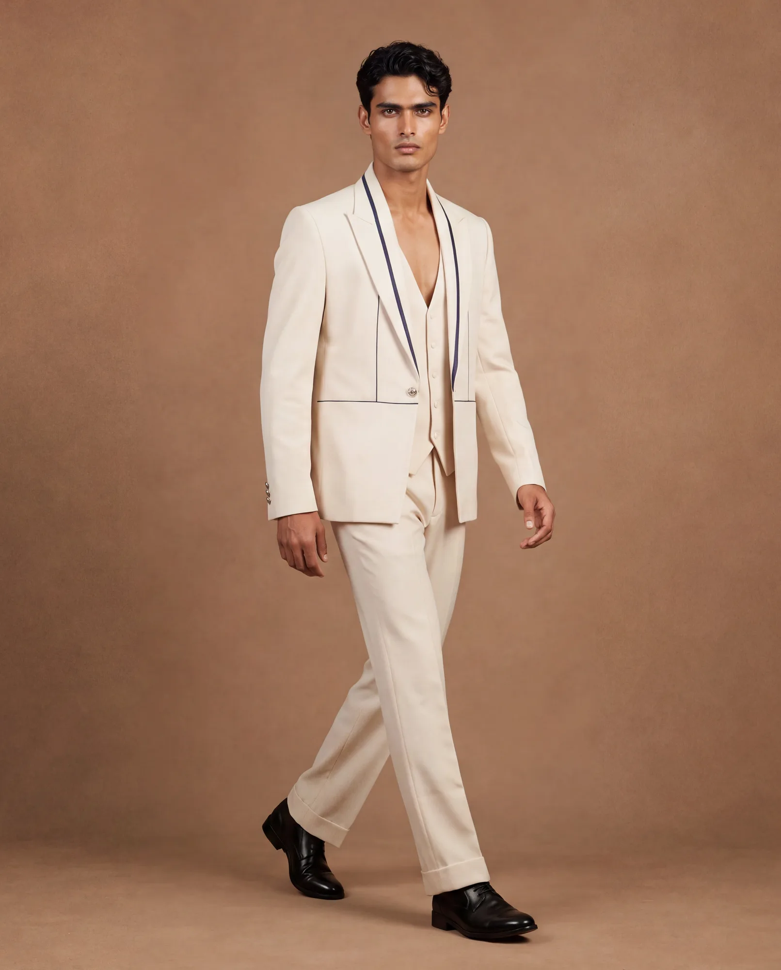 Alabaster Suit Set by Dolly J, ivory jacket, view 3