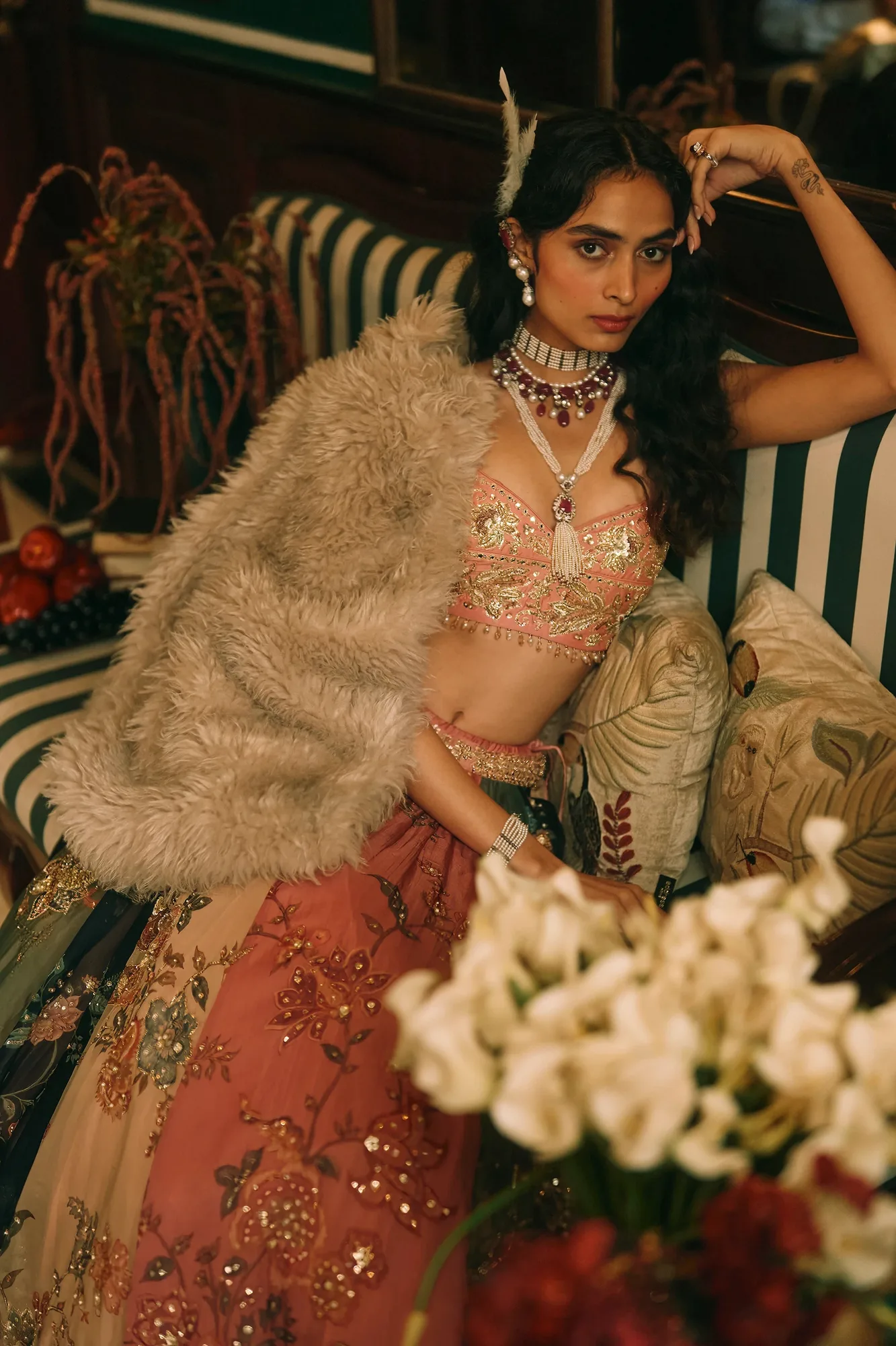 Aura Lehenga Set by Paulmi And Harsh, view 4
