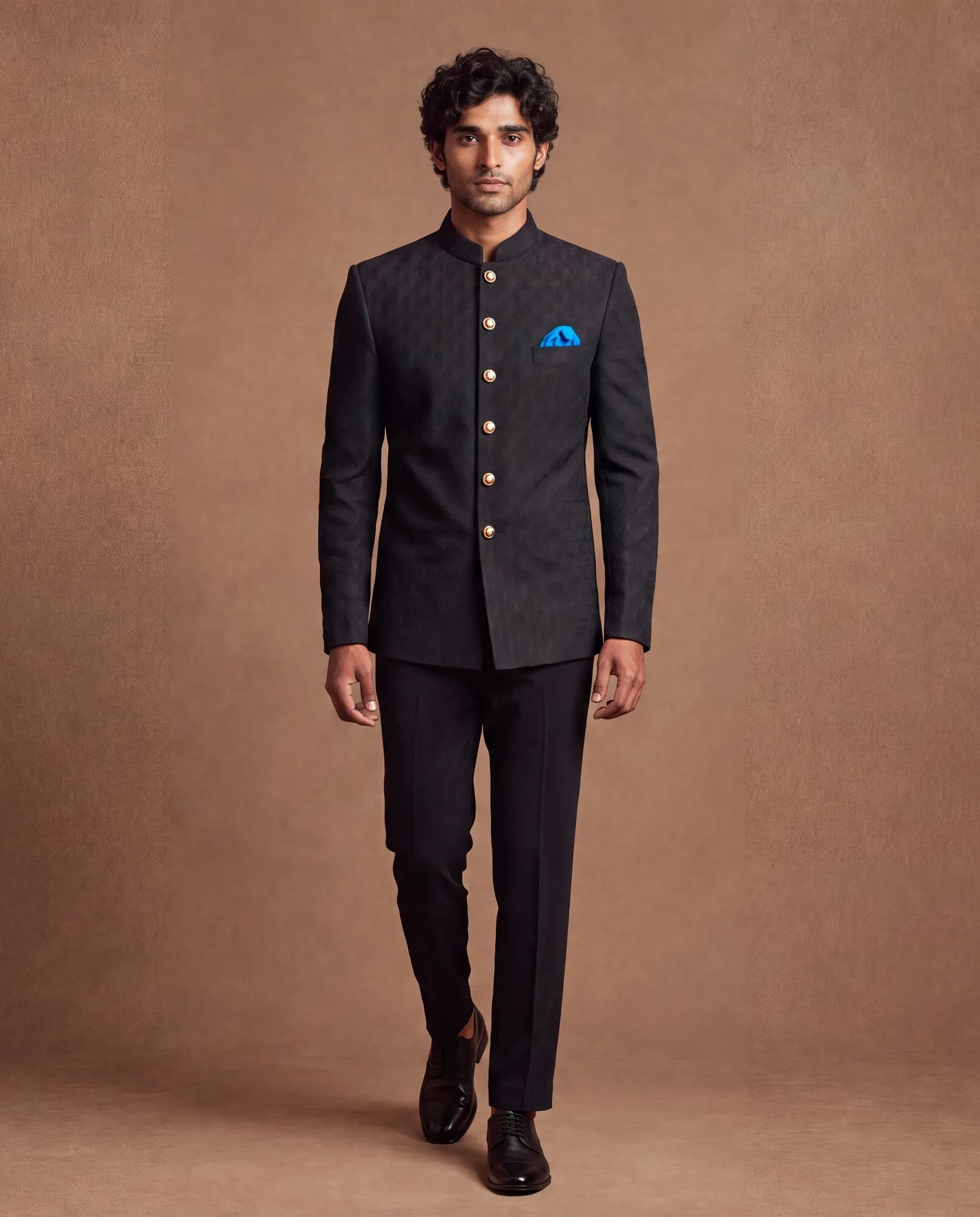 Vicereine Bandhgala Set by Dolly J in navy