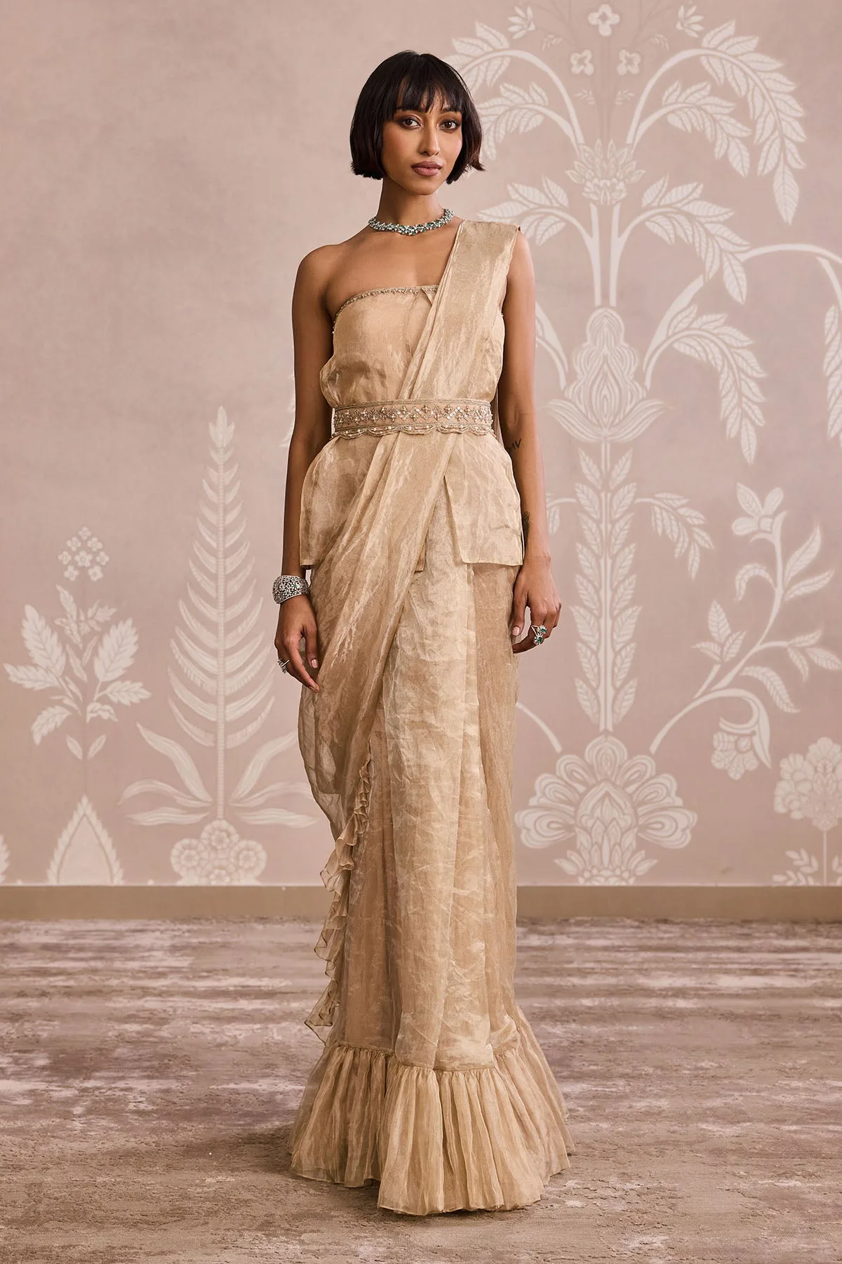 Sunstone Saree Set by Ridhi Mehra