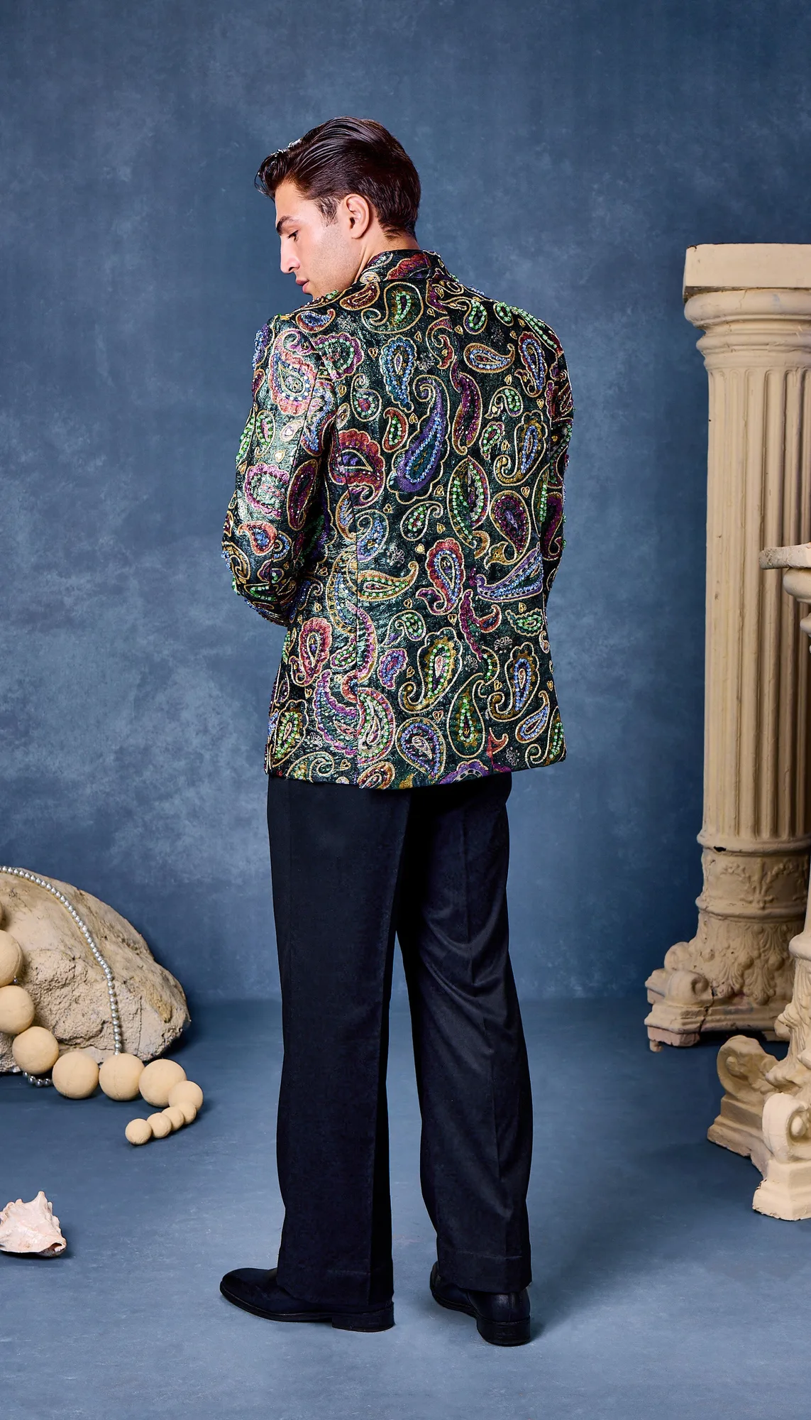 The Gilded Night - Blazer Set by Papa Don't Preach, black jacket, view 2