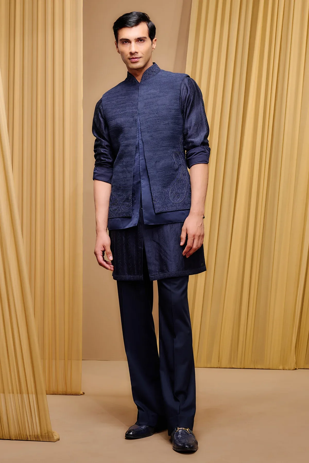 Indowestern Waistcoat Set by Tarun Tahiliani