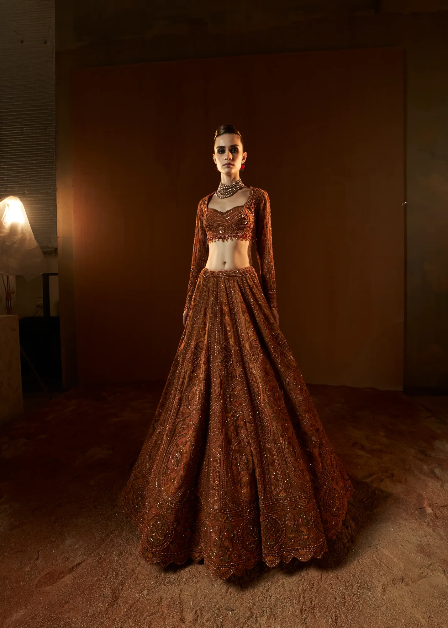 Tangerine Lehenga Set by Payal Keyal