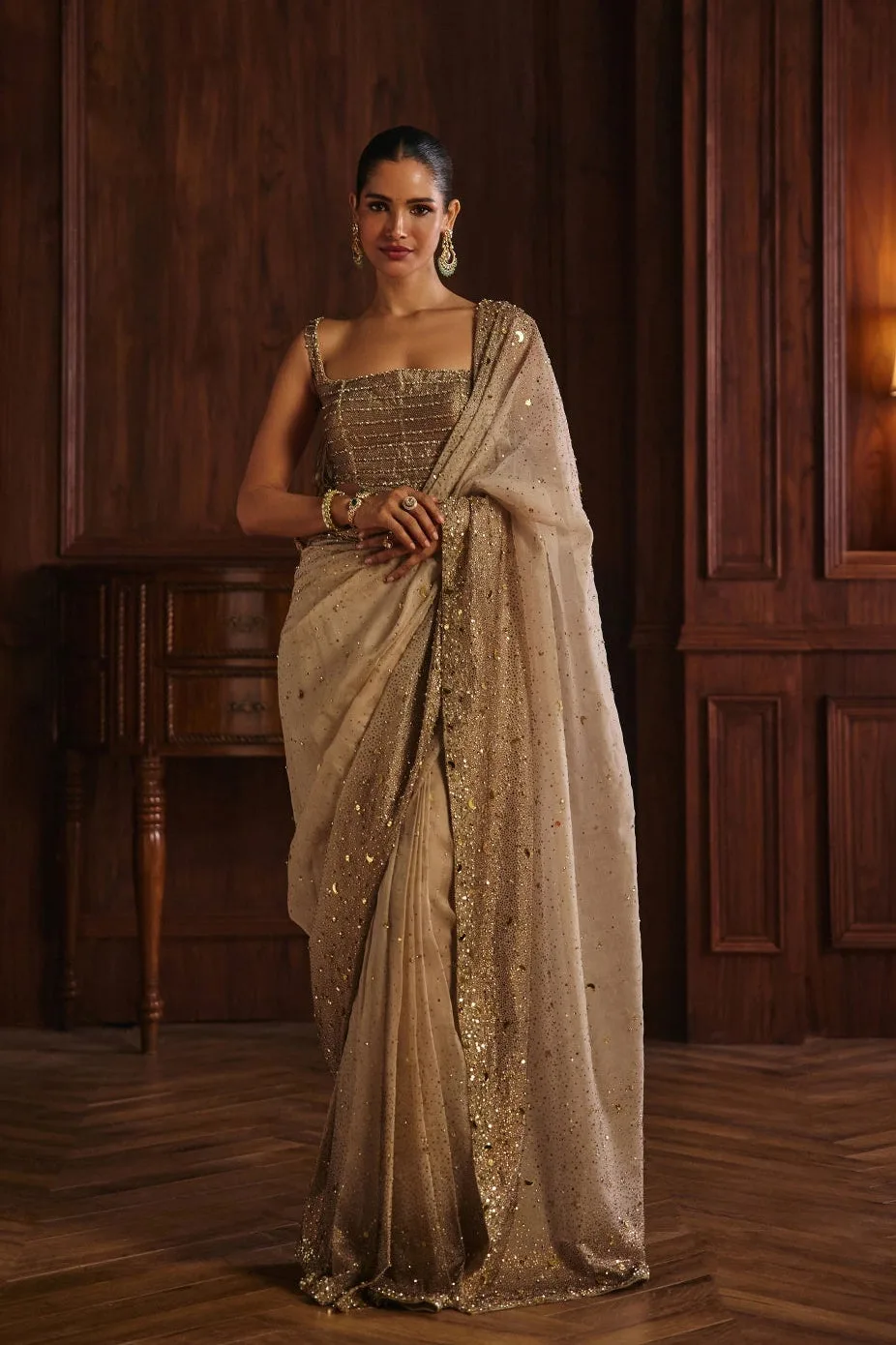 Saira by Mahima Mahajan, nude sari