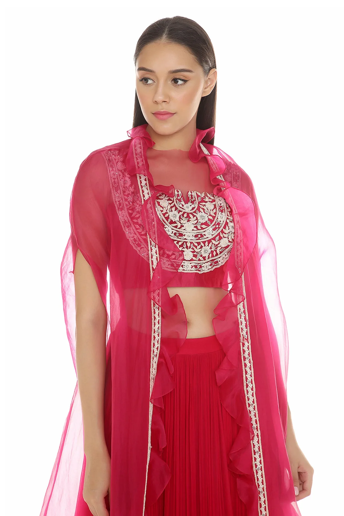 Aaila by Ridhi Mehra, lehenga, view 3