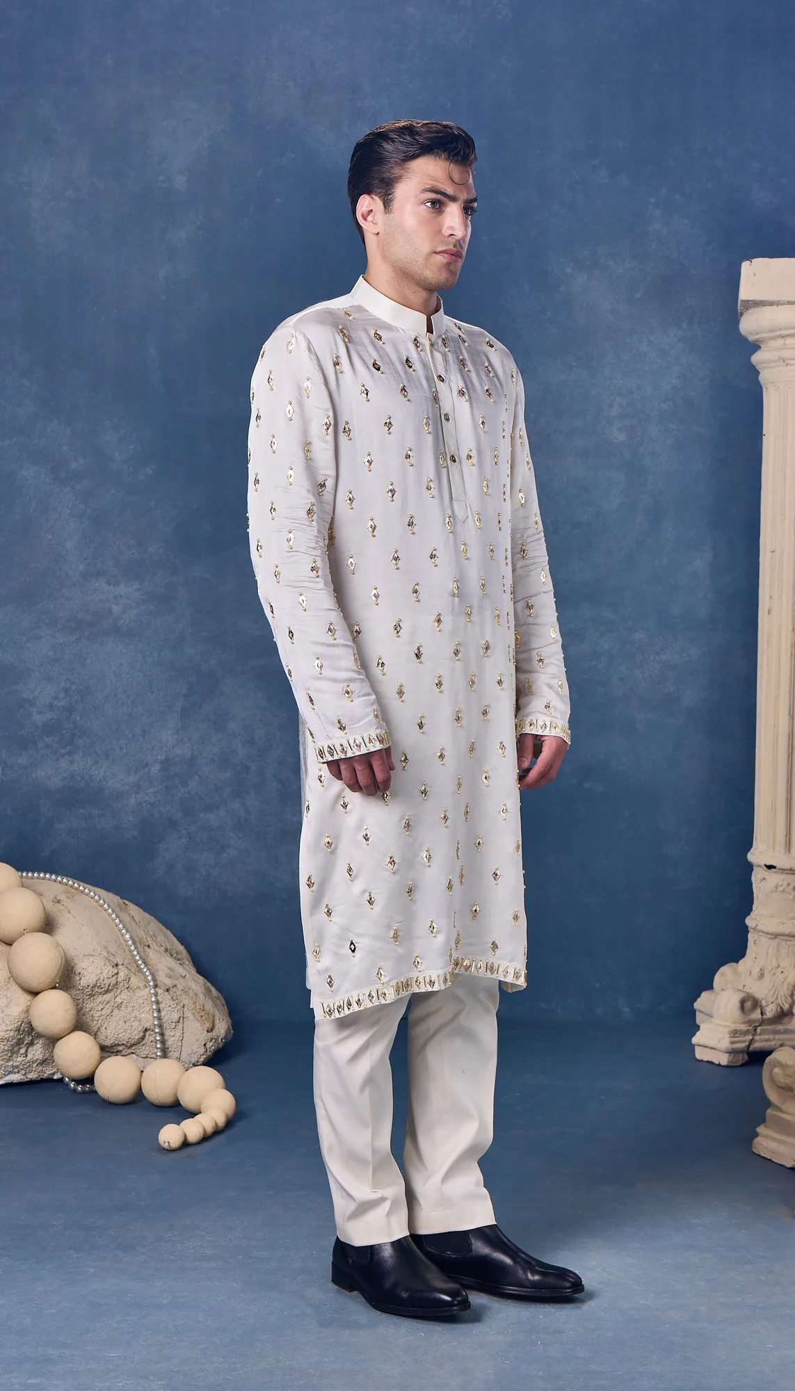 Moonlit Ivory - Kurta Set by Papa Don't Preach, view 3