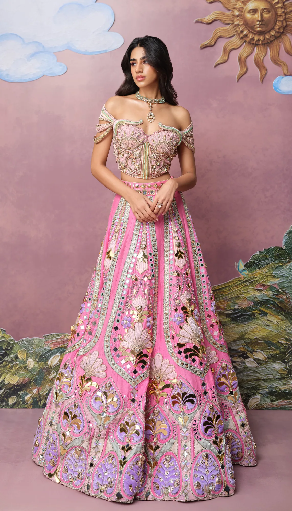 Aurora Dreams - Lehenga Set by Papa Don't Preach