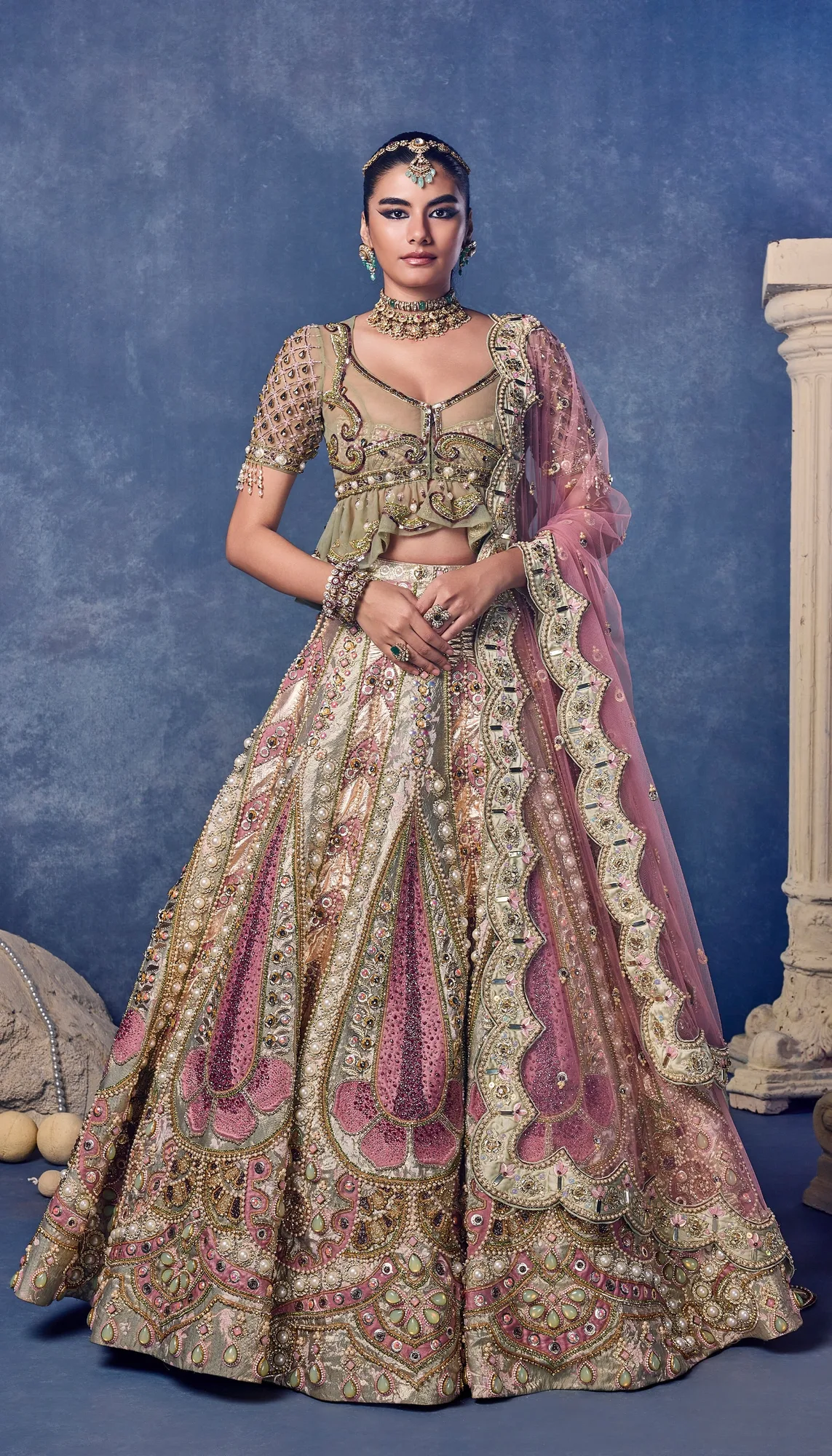 Madonna In Bloom - Full Lehenga Set by Papa Don't Preach