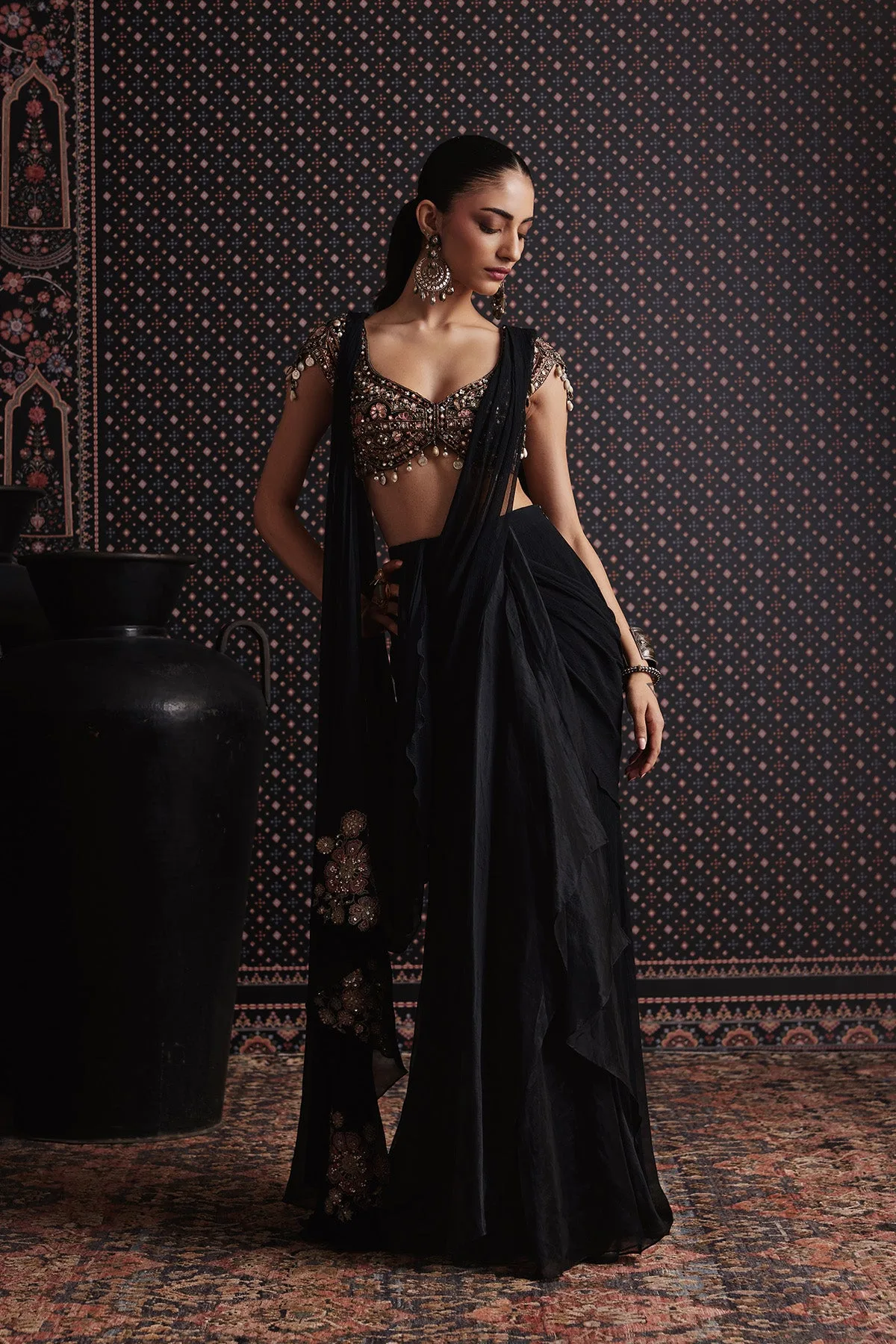 Wildflower Saree Set by Ridhi Mehra