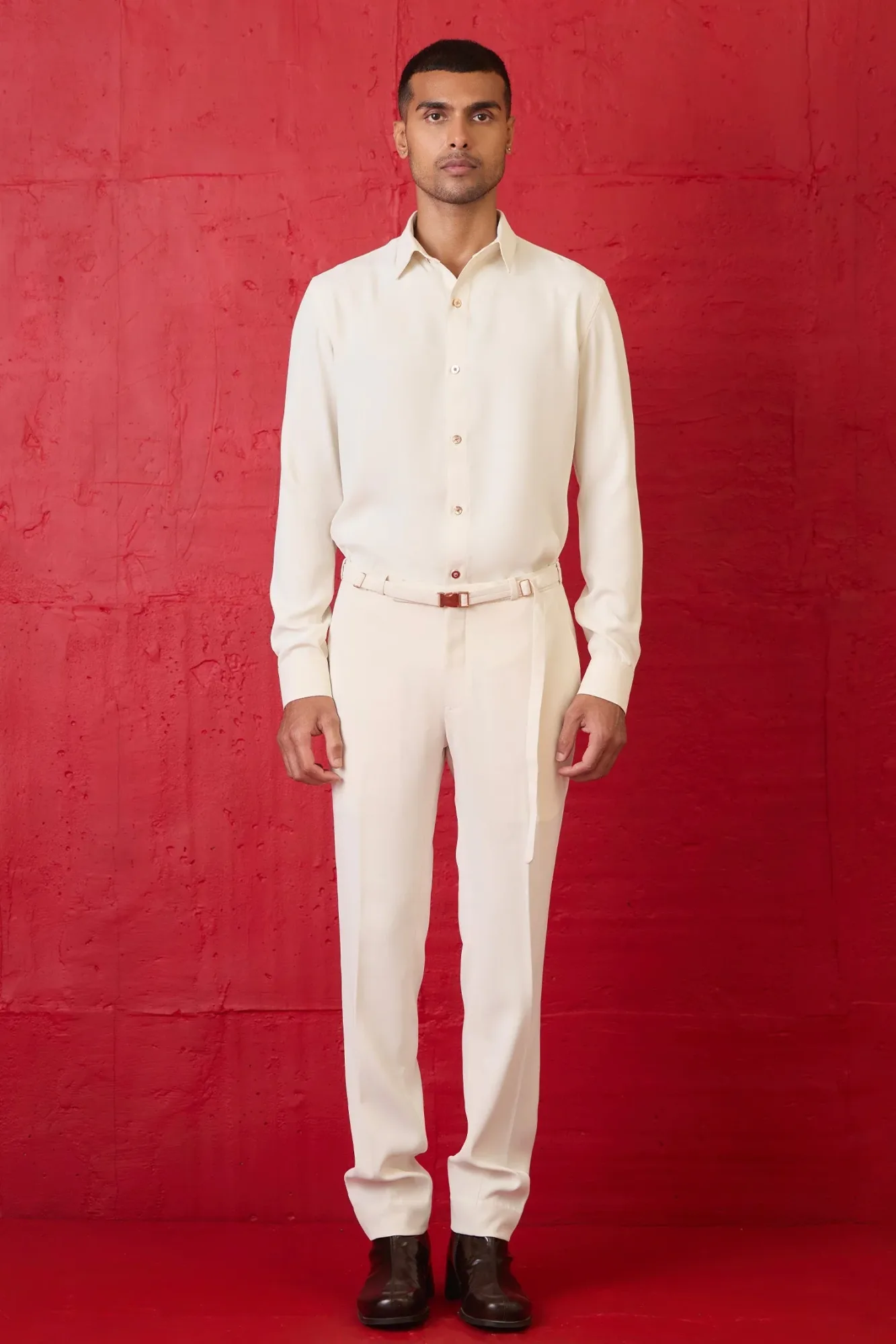 Rivet Drop 01 Ivory Shirt by Qbik