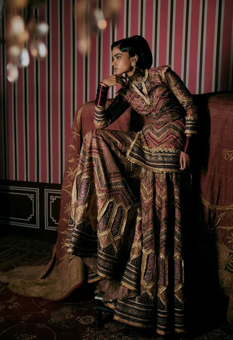 Padmashri Embroidered Sharara Set by Marwar Couture