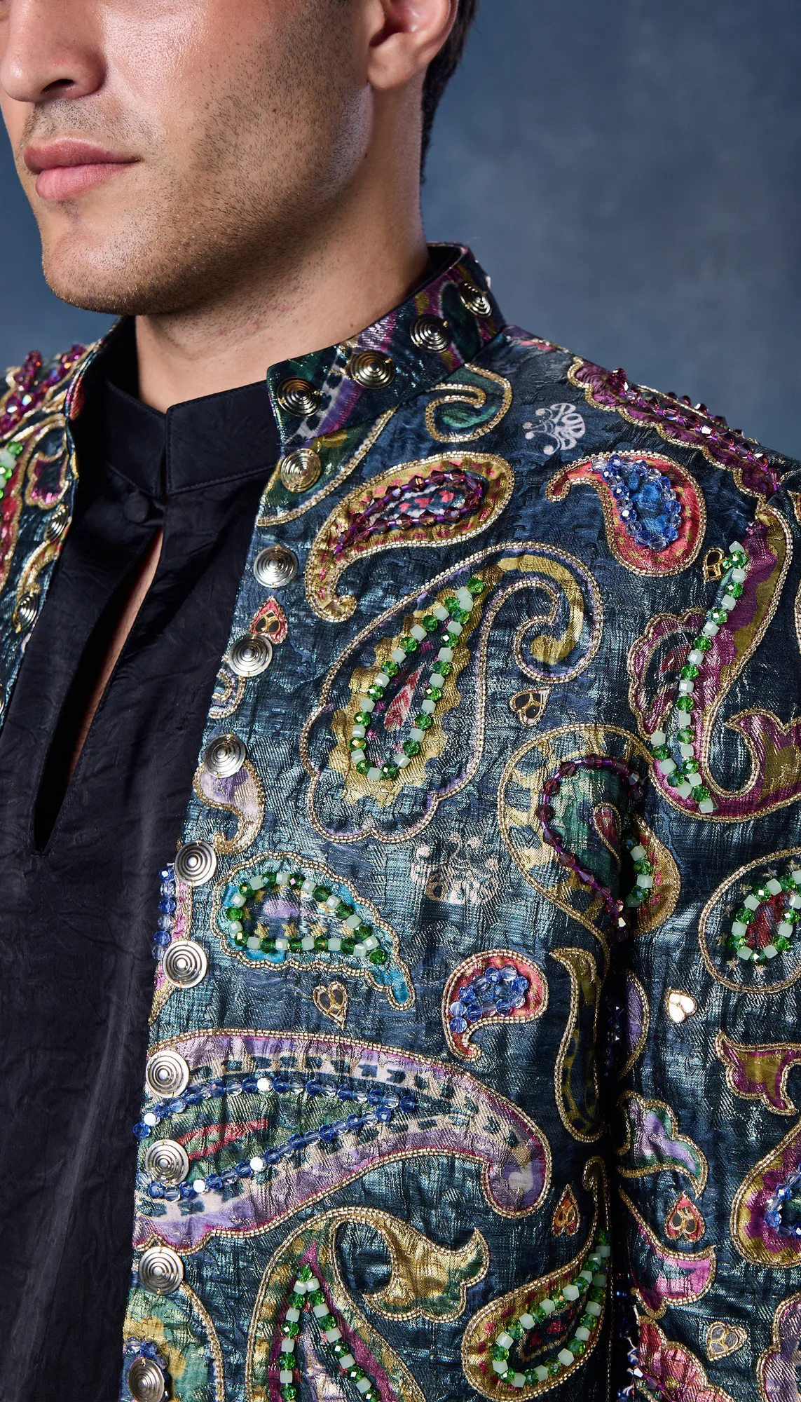 Paisley Parade - Jacket Set by Papa Don't Preach in black, view 4