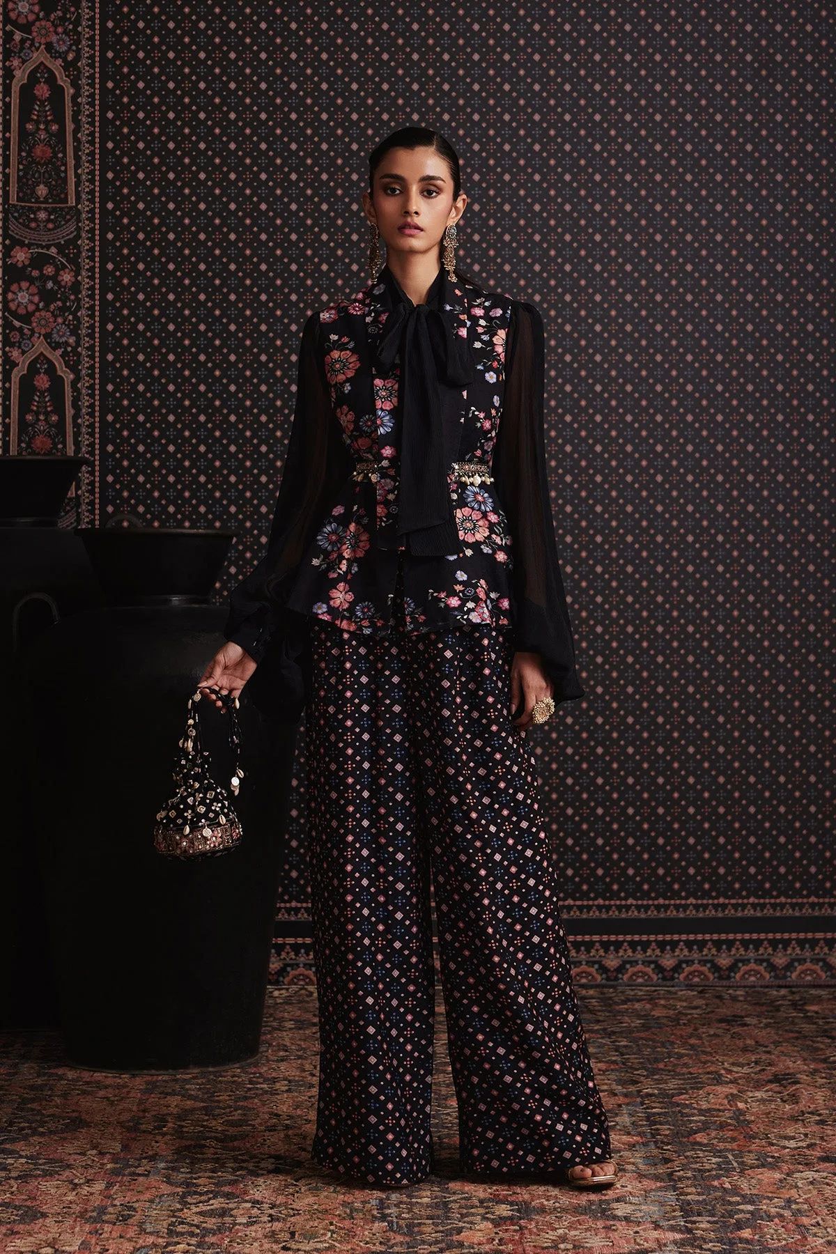 Boheme Cape Set by Ridhi Mehra, palazzo set