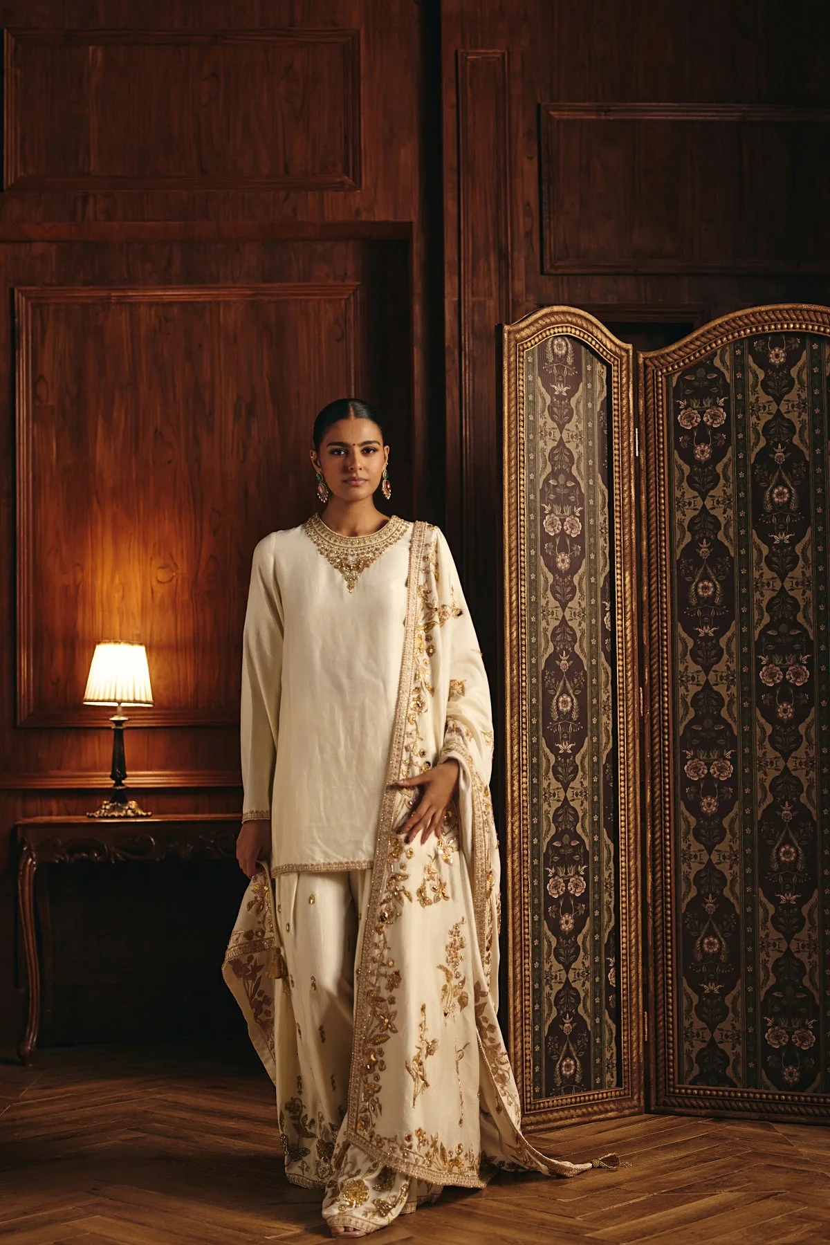 Rakhaa by Mahima Mahajan, ivory kurta, view 3
