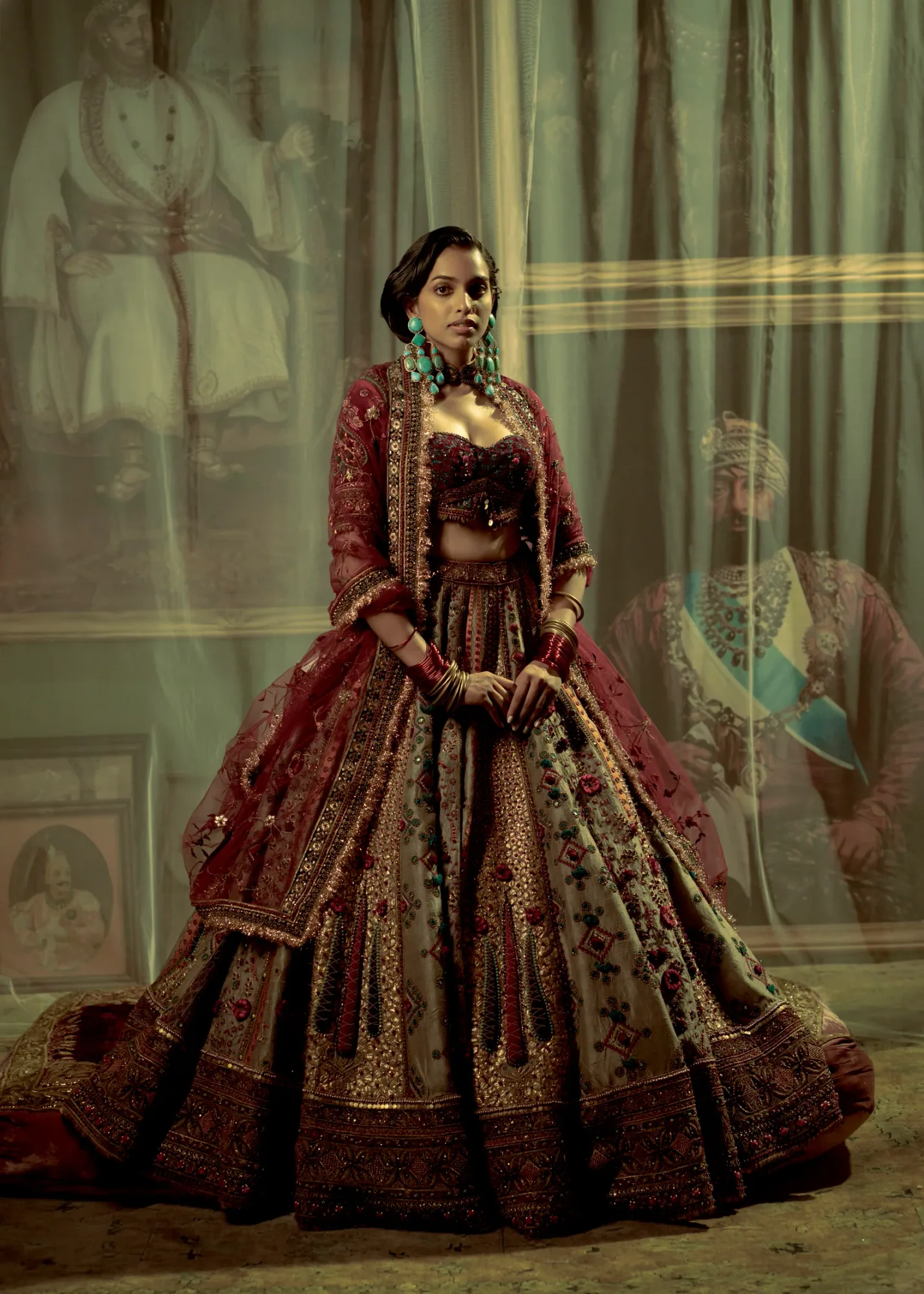 Sharika Embroidered Lehenga Set by Marwar Couture