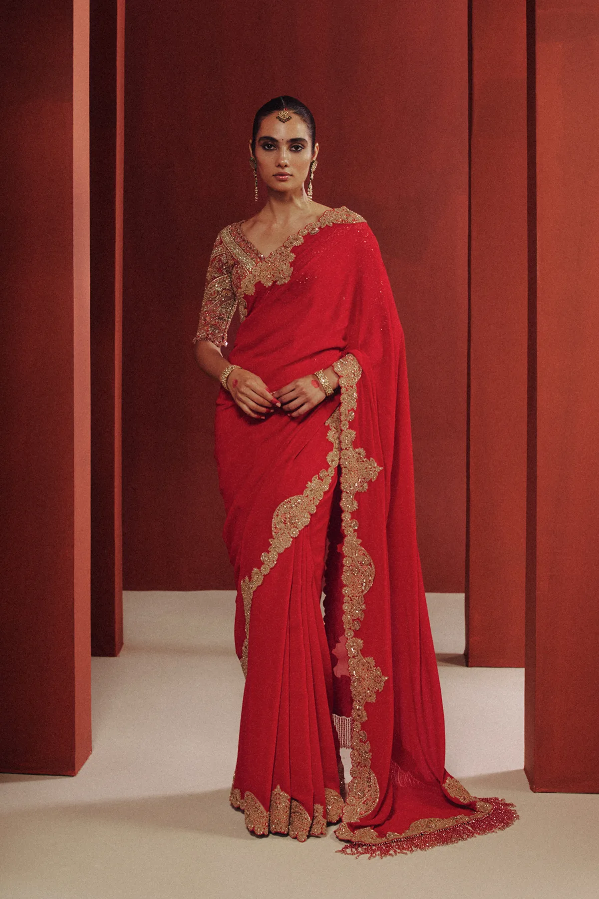 Opaline Bridal Saree by Dolly J