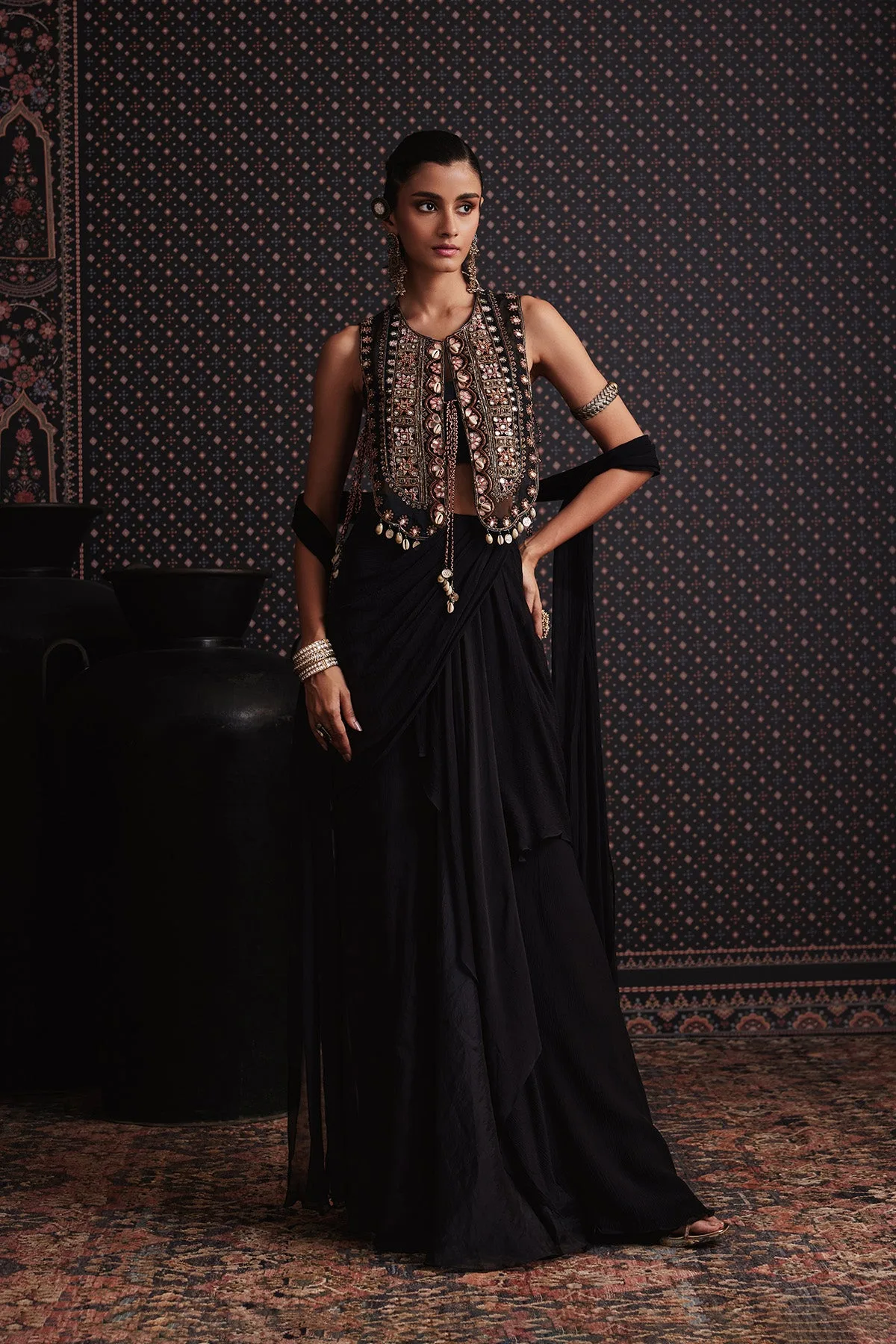 Wayward Saree Set by Ridhi Mehra
