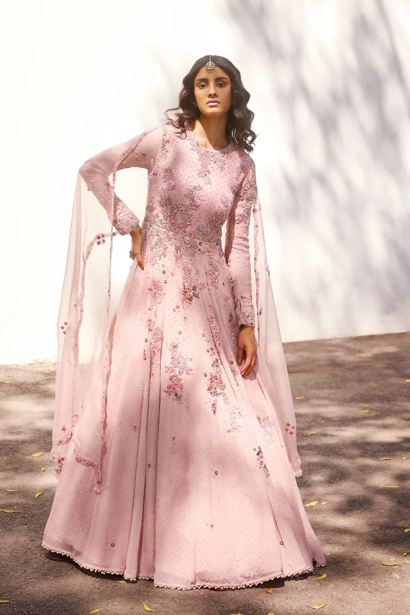 "Shayna" Chiffon Anarkali by Dolly J