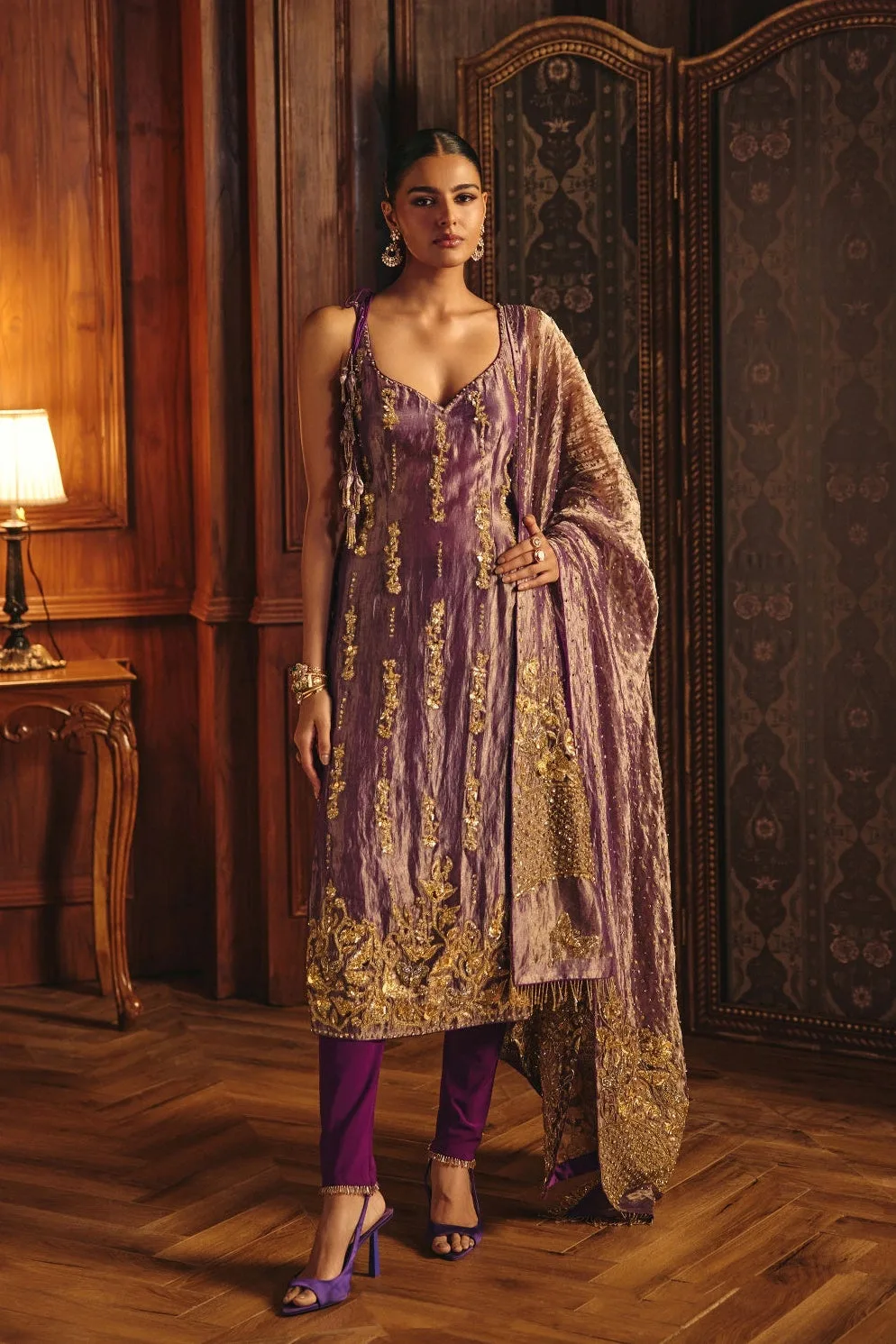 Naima by Mahima Mahajan, purple kurta