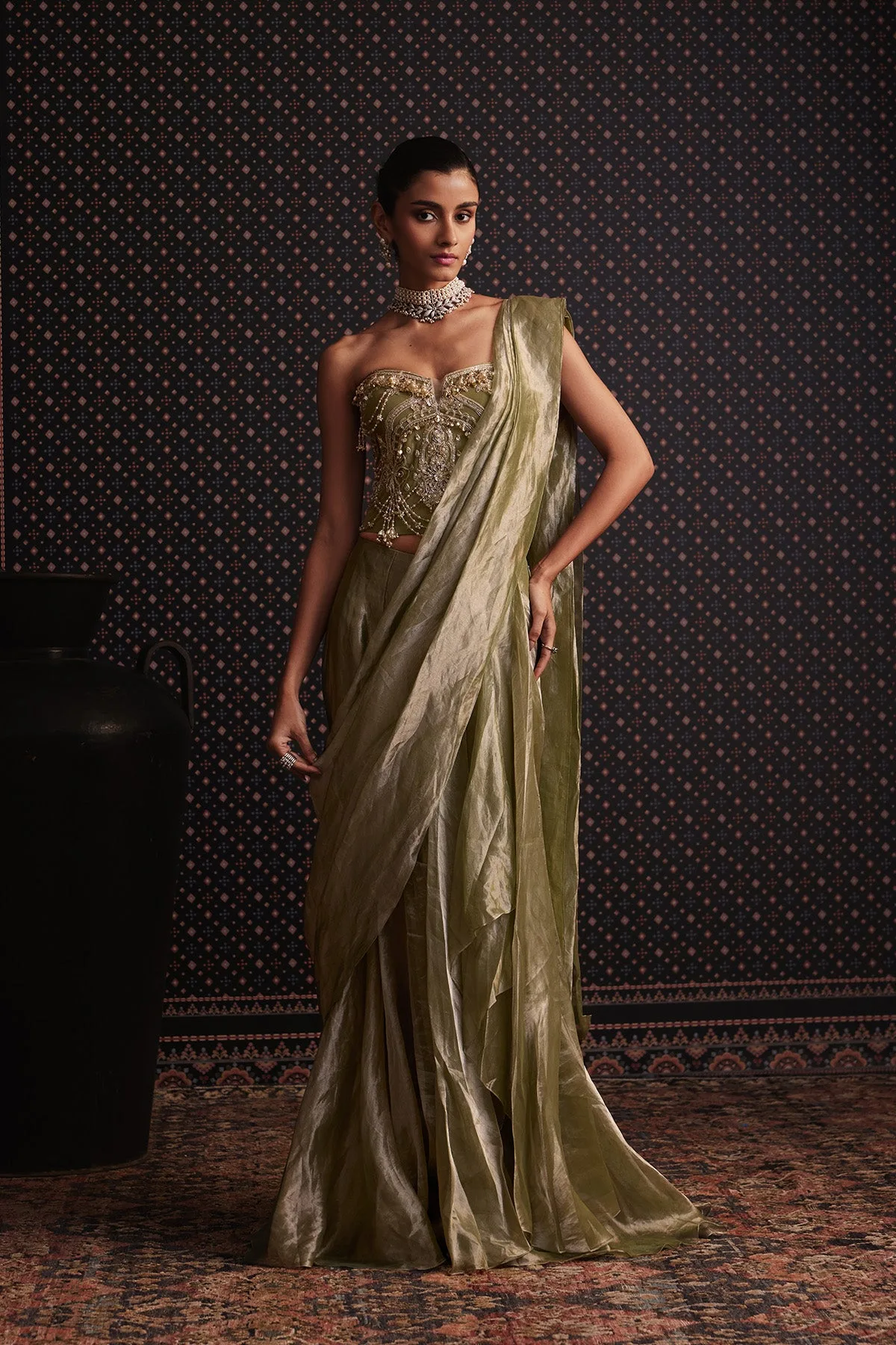 Starlit Saree Set by Ridhi Mehra