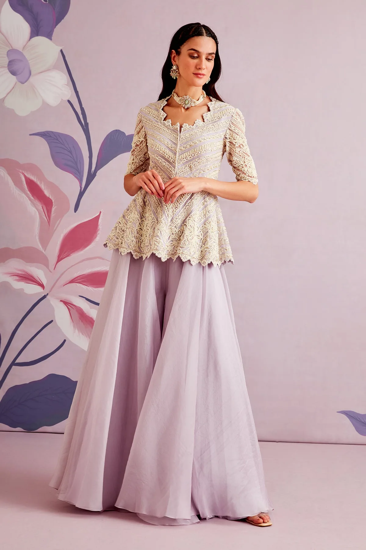 Lilane by Ridhi Mehra, lilac lehenga