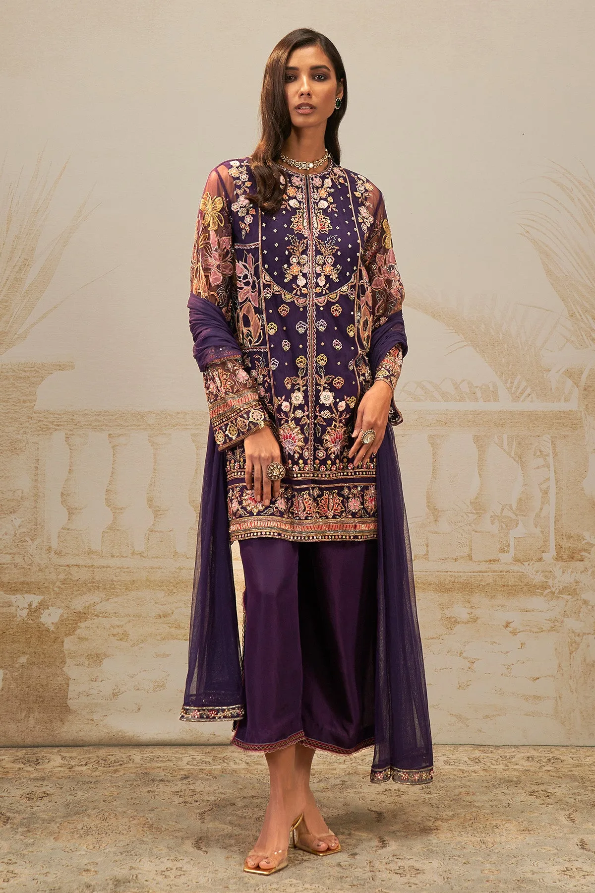 Kudi Kurta Set by Ridhi Mehra in purple