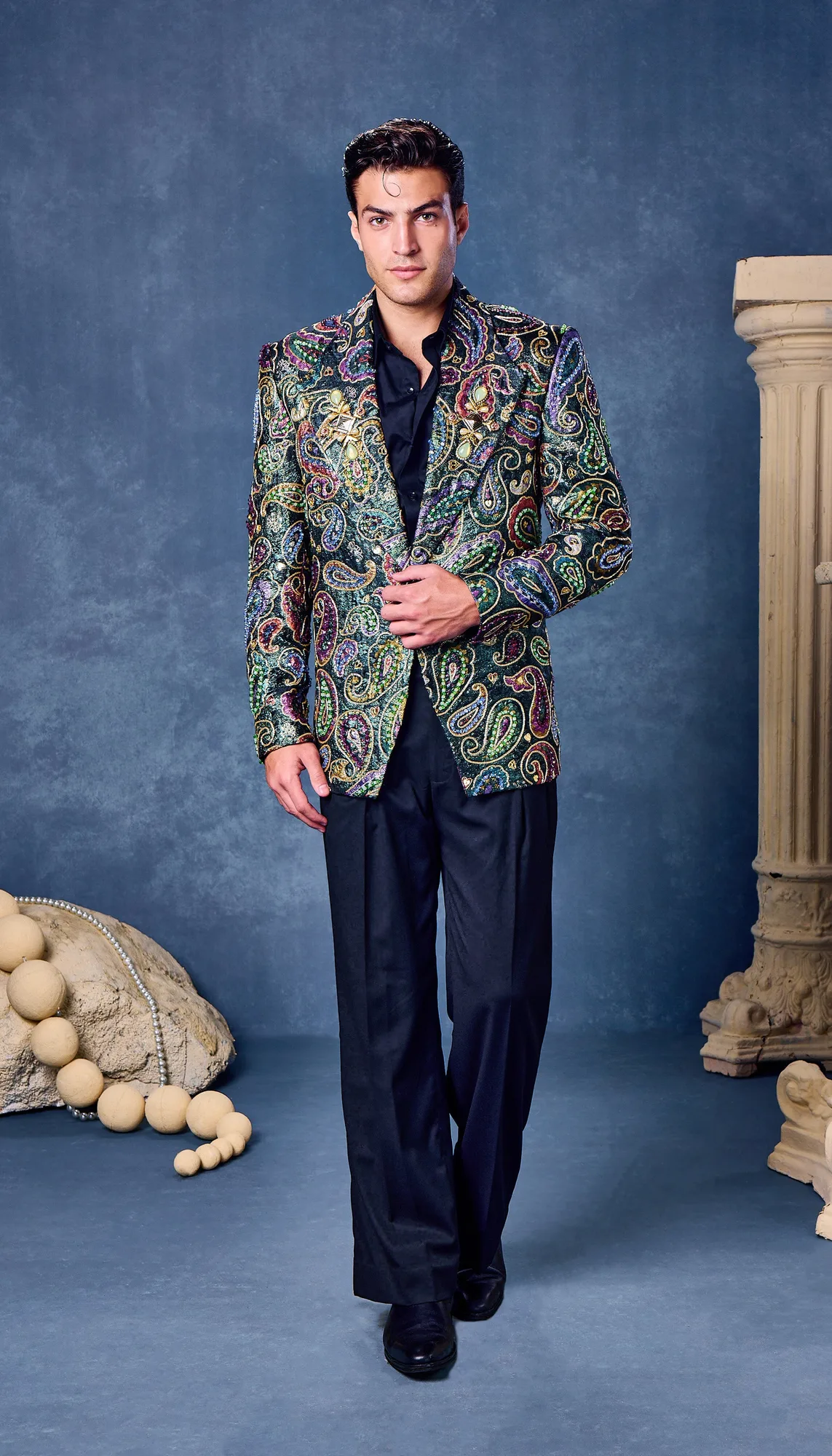 The Gilded Night - Blazer Set by Papa Don't Preach, black jacket