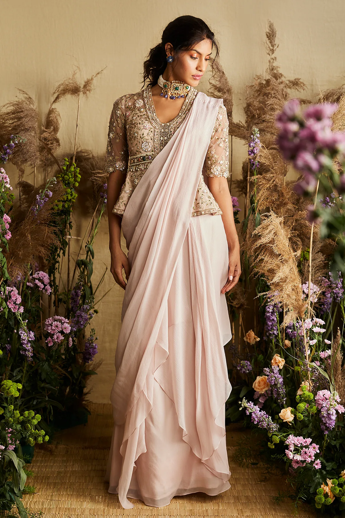 Peplonia by Ridhi Mehra in pale pink