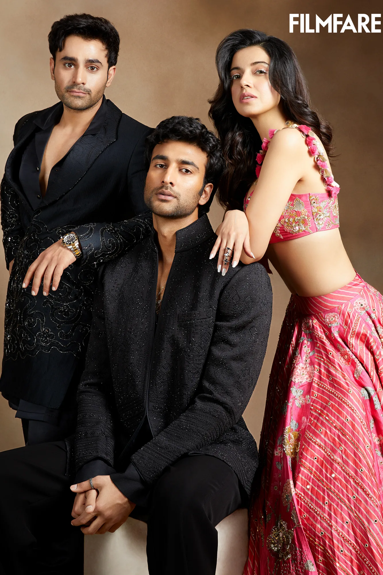 Divya Khosla Kumar in the Aviva Lehenga Set by Paulmi And Harsh in pink