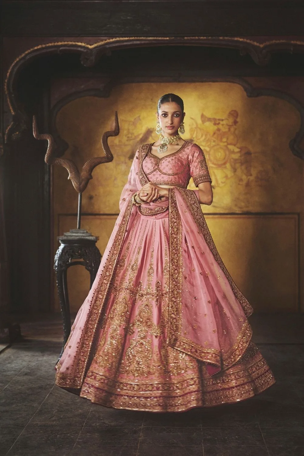 Tapasvi Lehenga Set by Jigar Mali in lilac