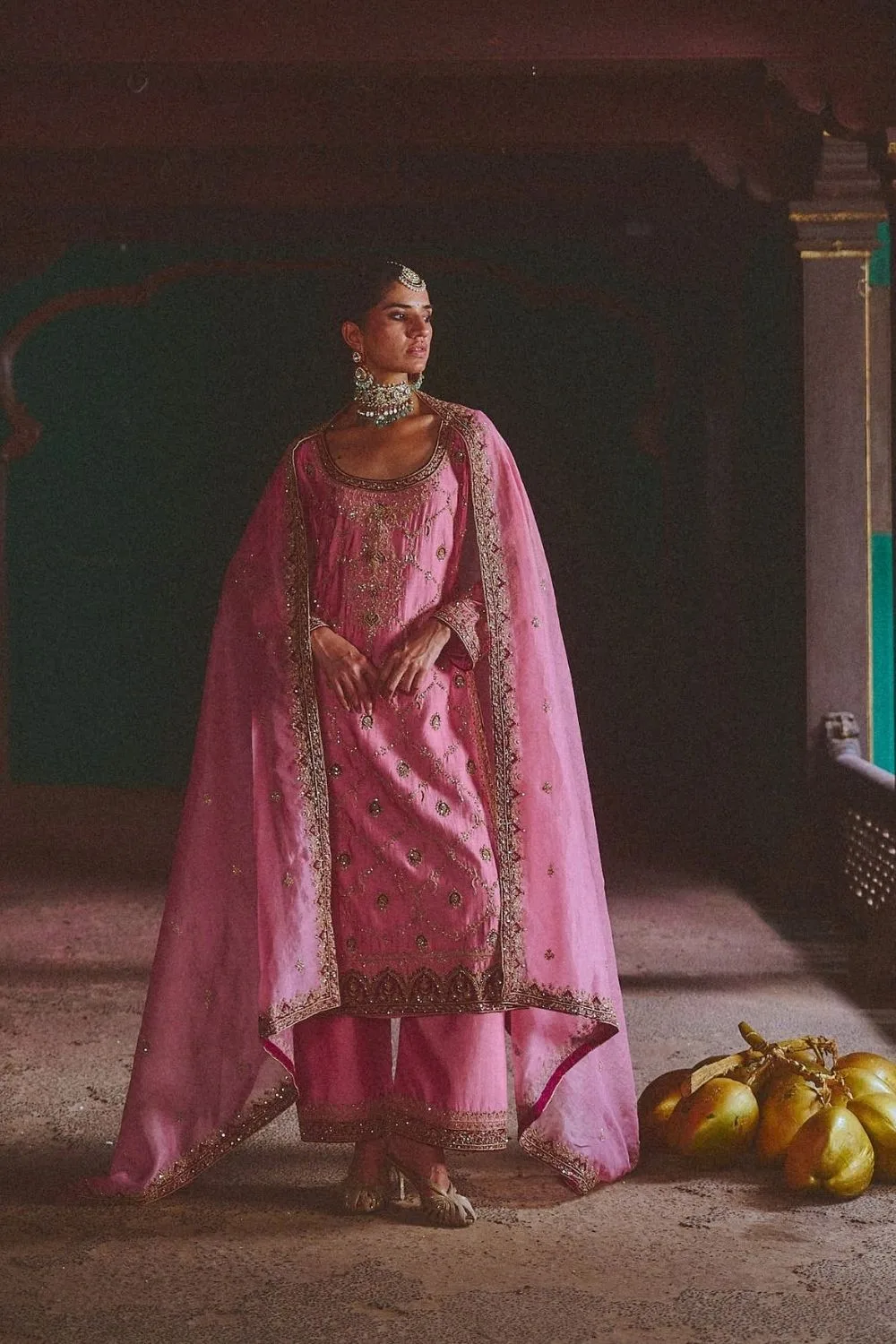 Sangam Kurta Set by Jigar Mali in lilac