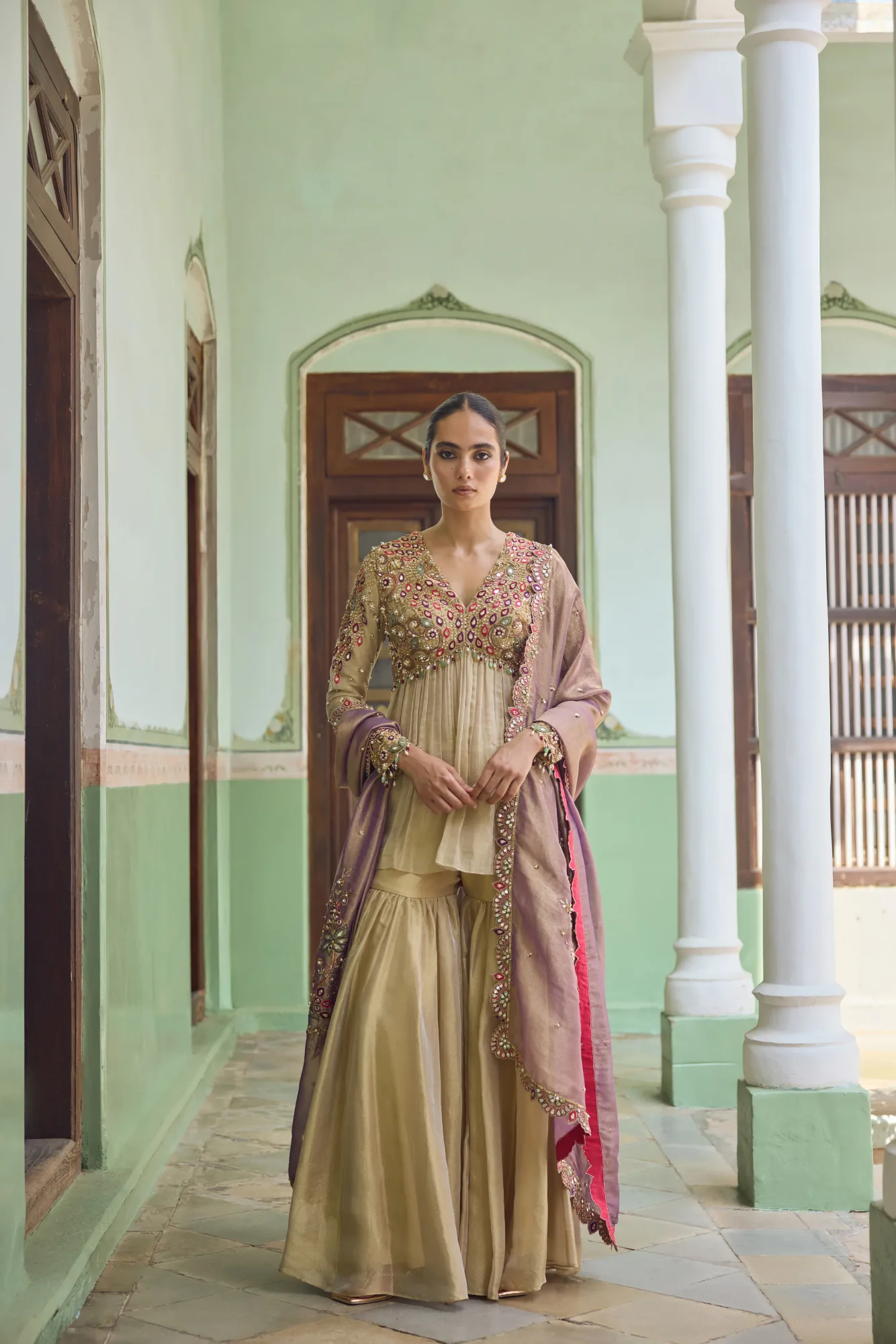 Nazia Gharara Set by Tamanna Punjabi Kapoor