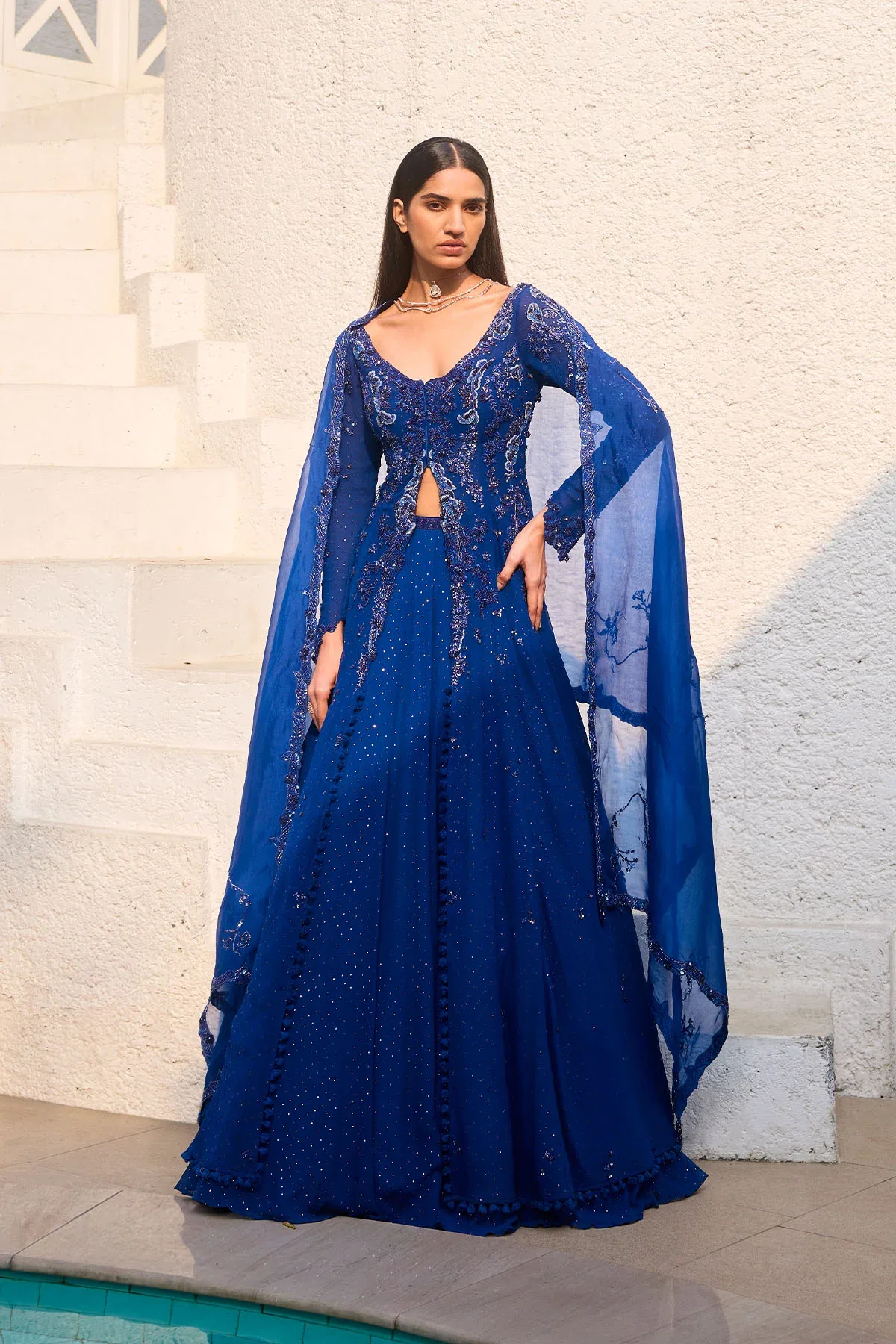 Saphielle Kalidaar Kurta & Skirt Set by Dolly J