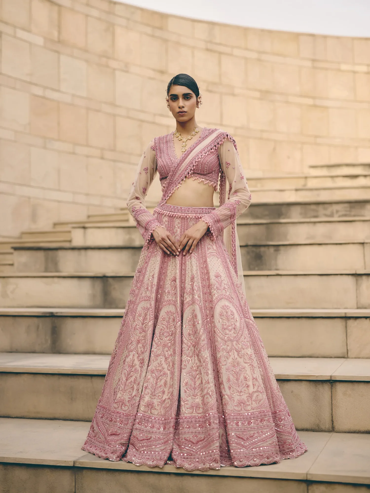 Aveline Zardozi Lehenga by Payal Keyal