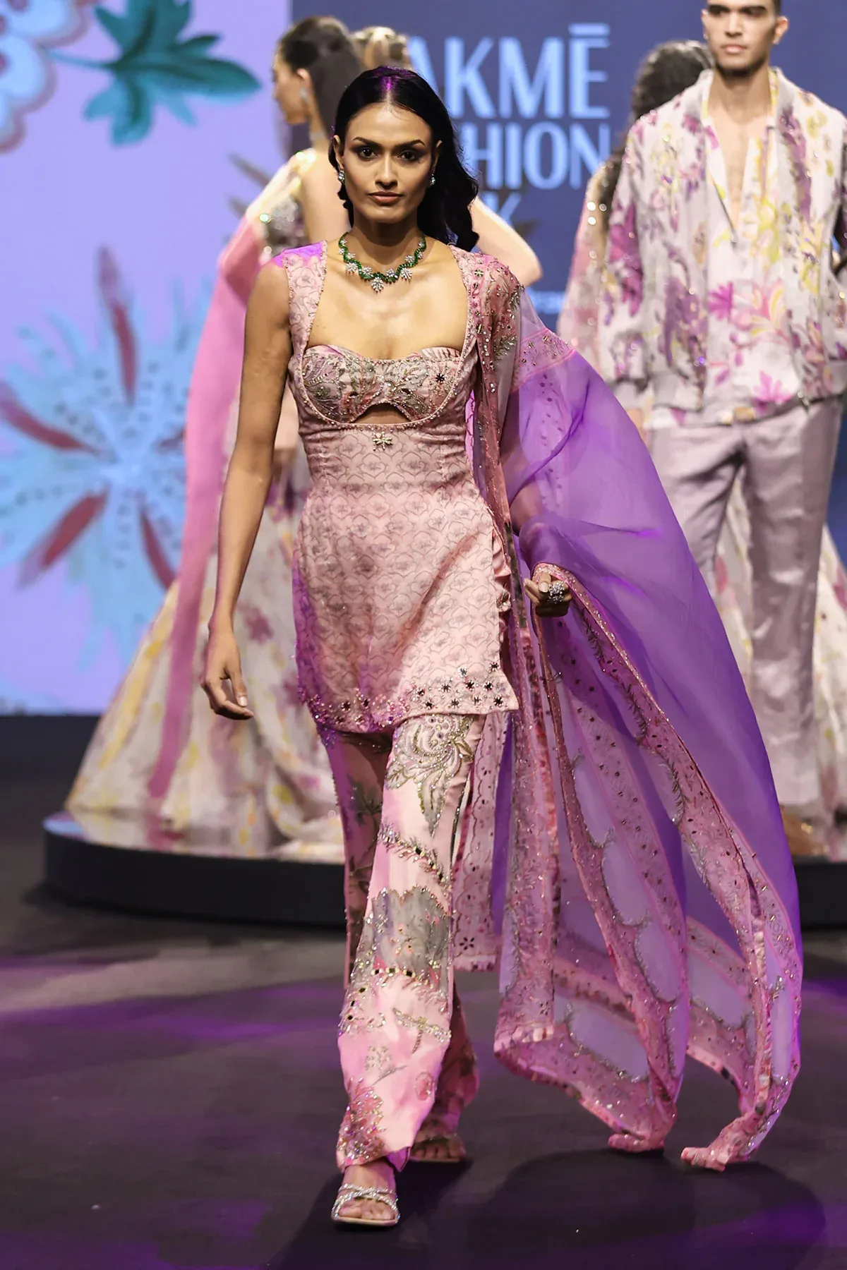Isra Grace Embroidered Suit Set by Mahima Mahajan