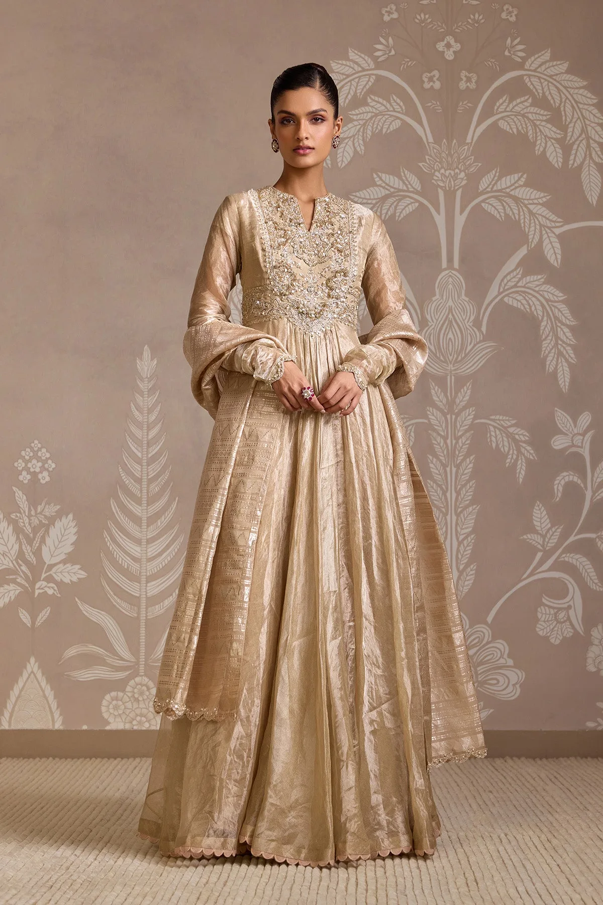 Weft Anarkali Set by Ridhi Mehra