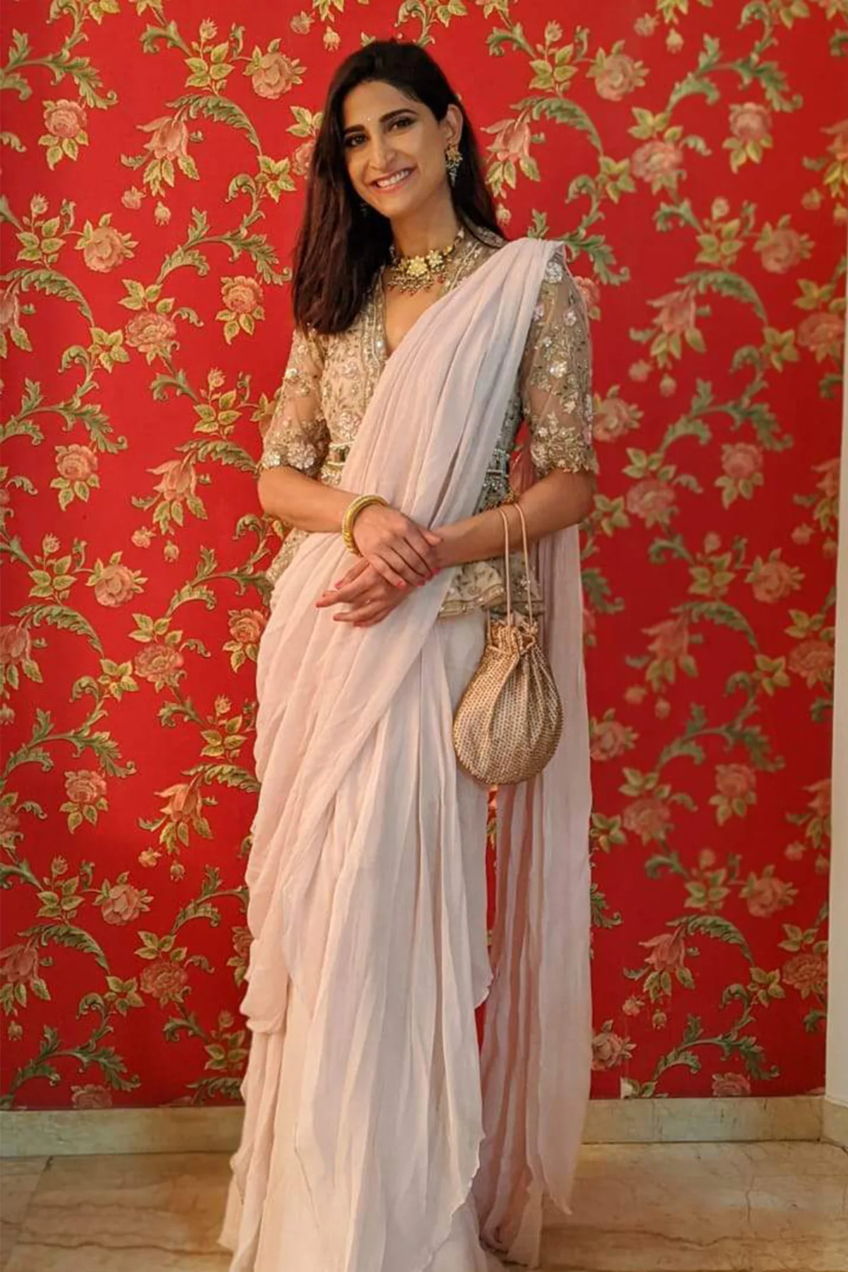 Aahana Kumra in Peplonia by Ridhi Mehra, sari, view 4