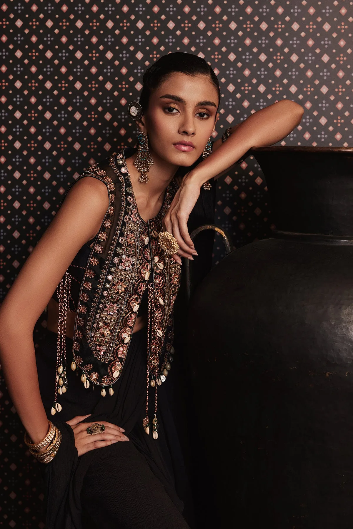Wayward Saree Set by Ridhi Mehra, view 4