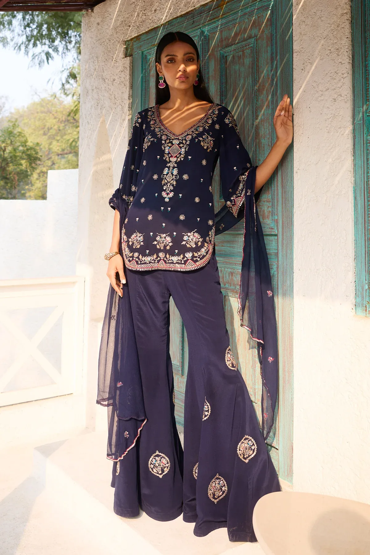 Nia Kurta and Flare Pant Set by Dolly J