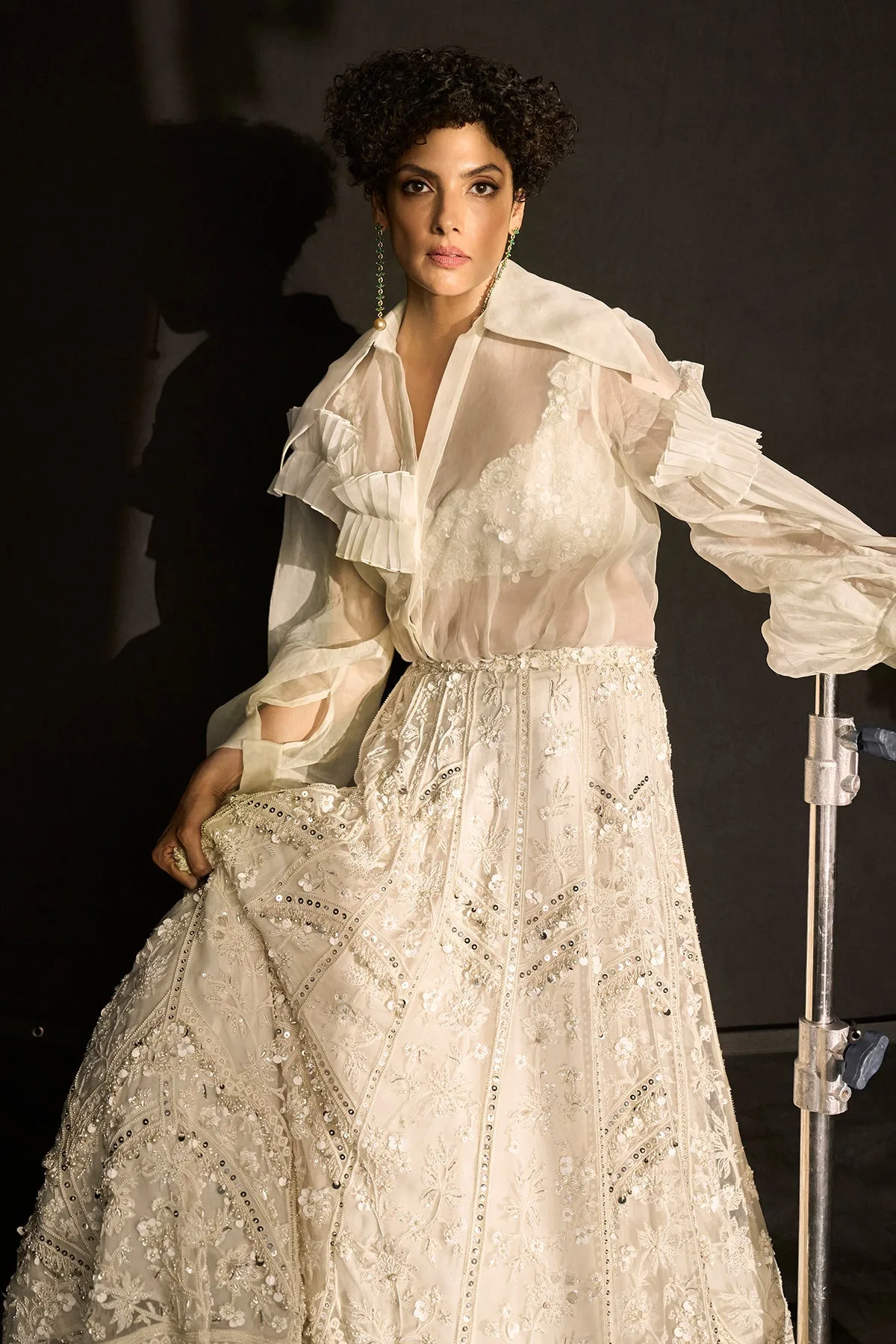 Donna Shirt Lehenga Set by Ridhi Mehra