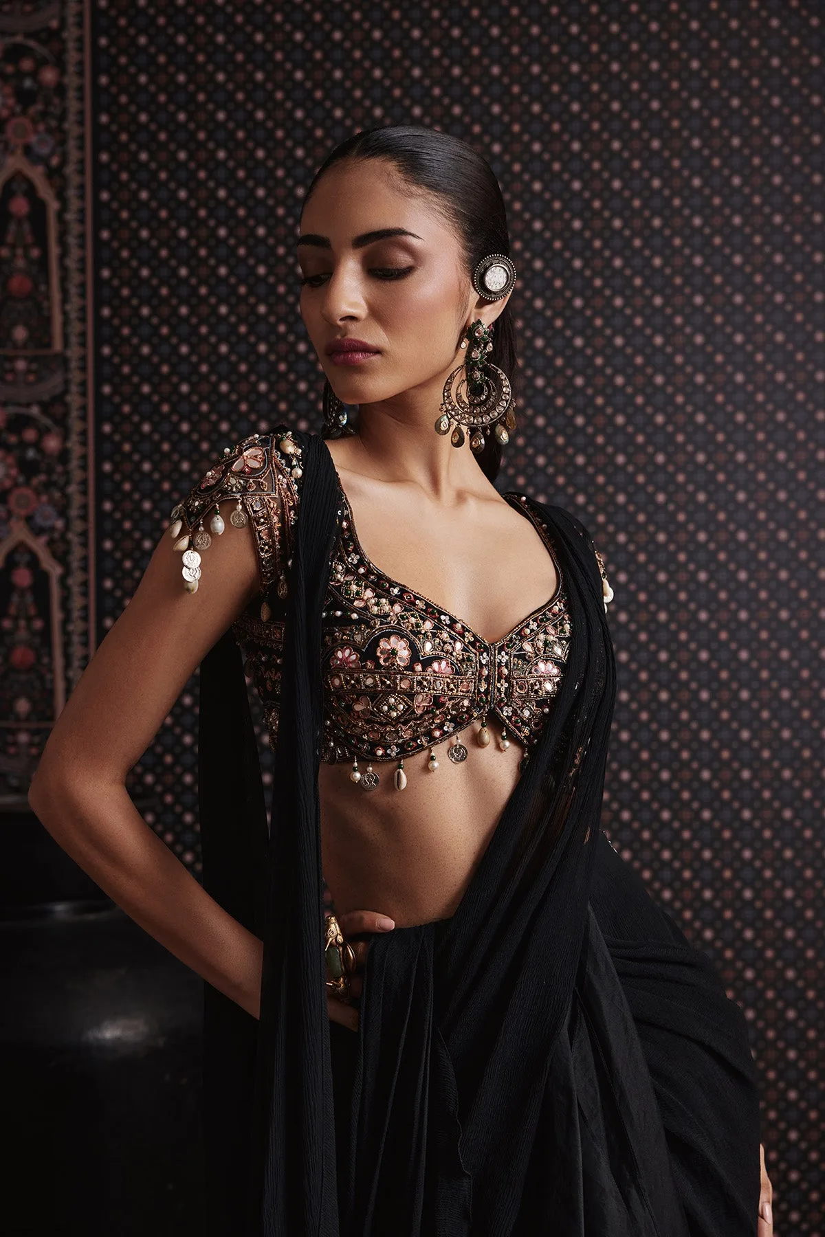 Wildflower Saree Set by Ridhi Mehra, view 2