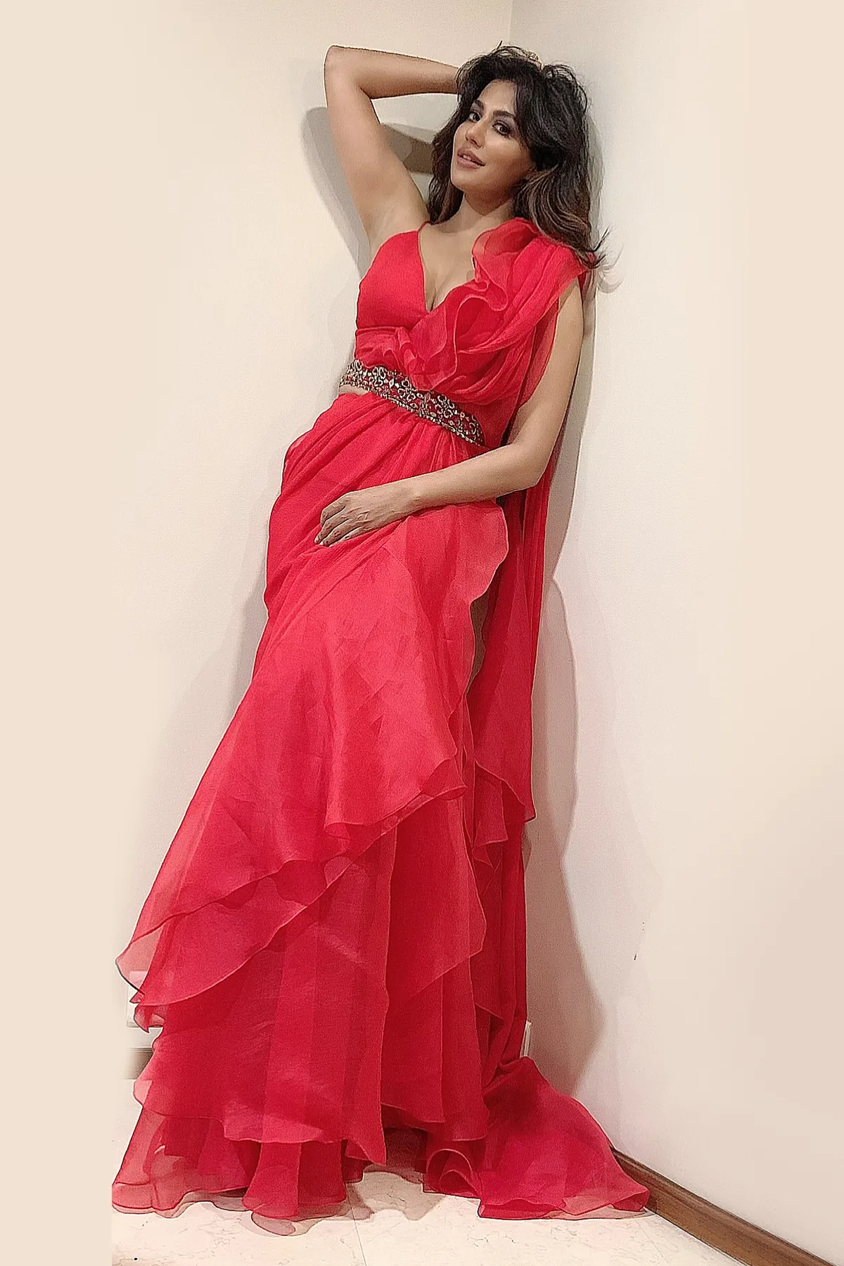 Chitrangada Singh in Rumaisa by Ridhi Mehra, red sari