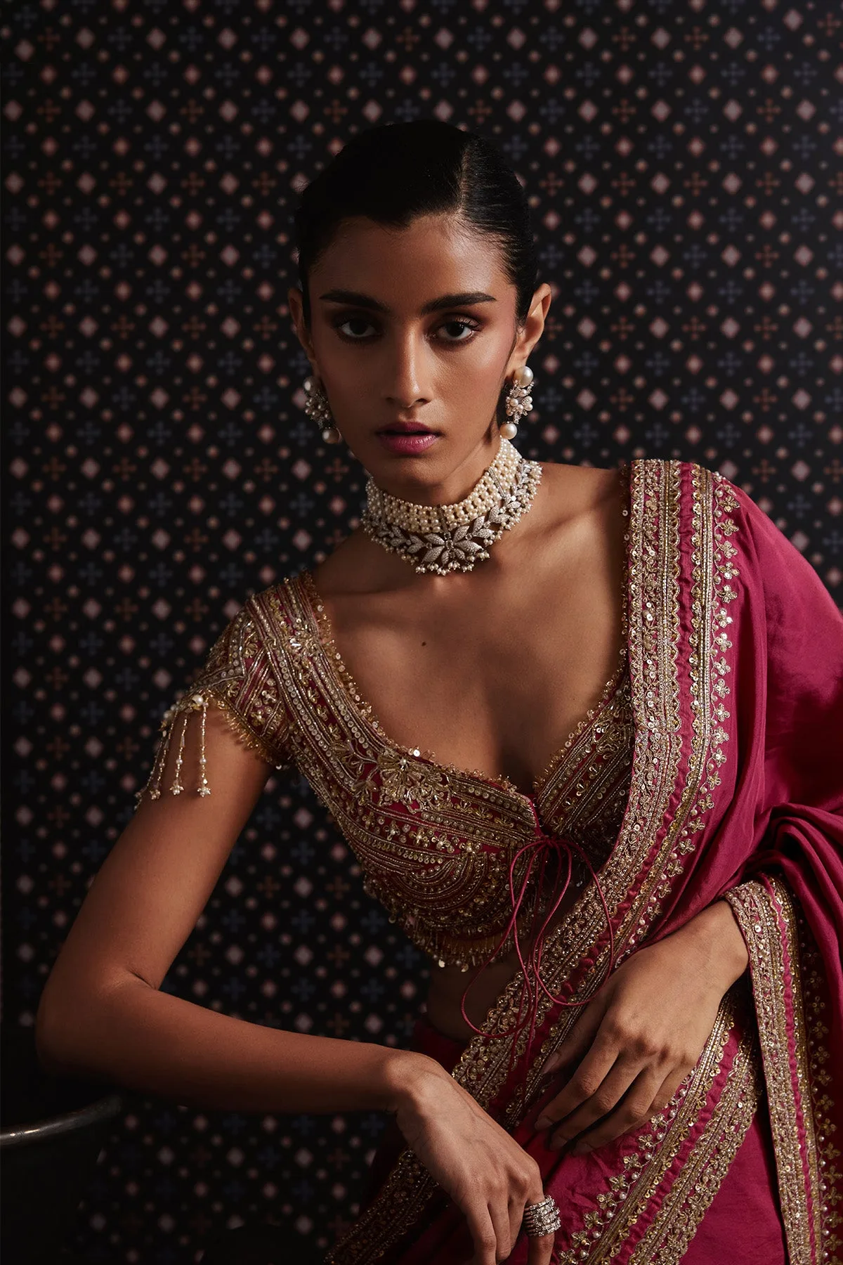 Solstice Saree Set by Ridhi Mehra, view 3