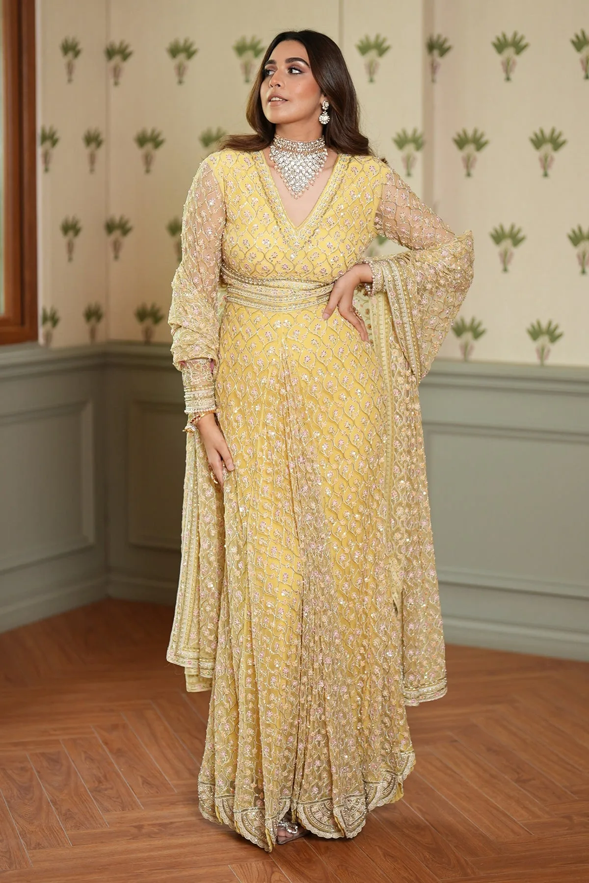 Summiyya in Amal by Ridhi Mehra, yellow sari