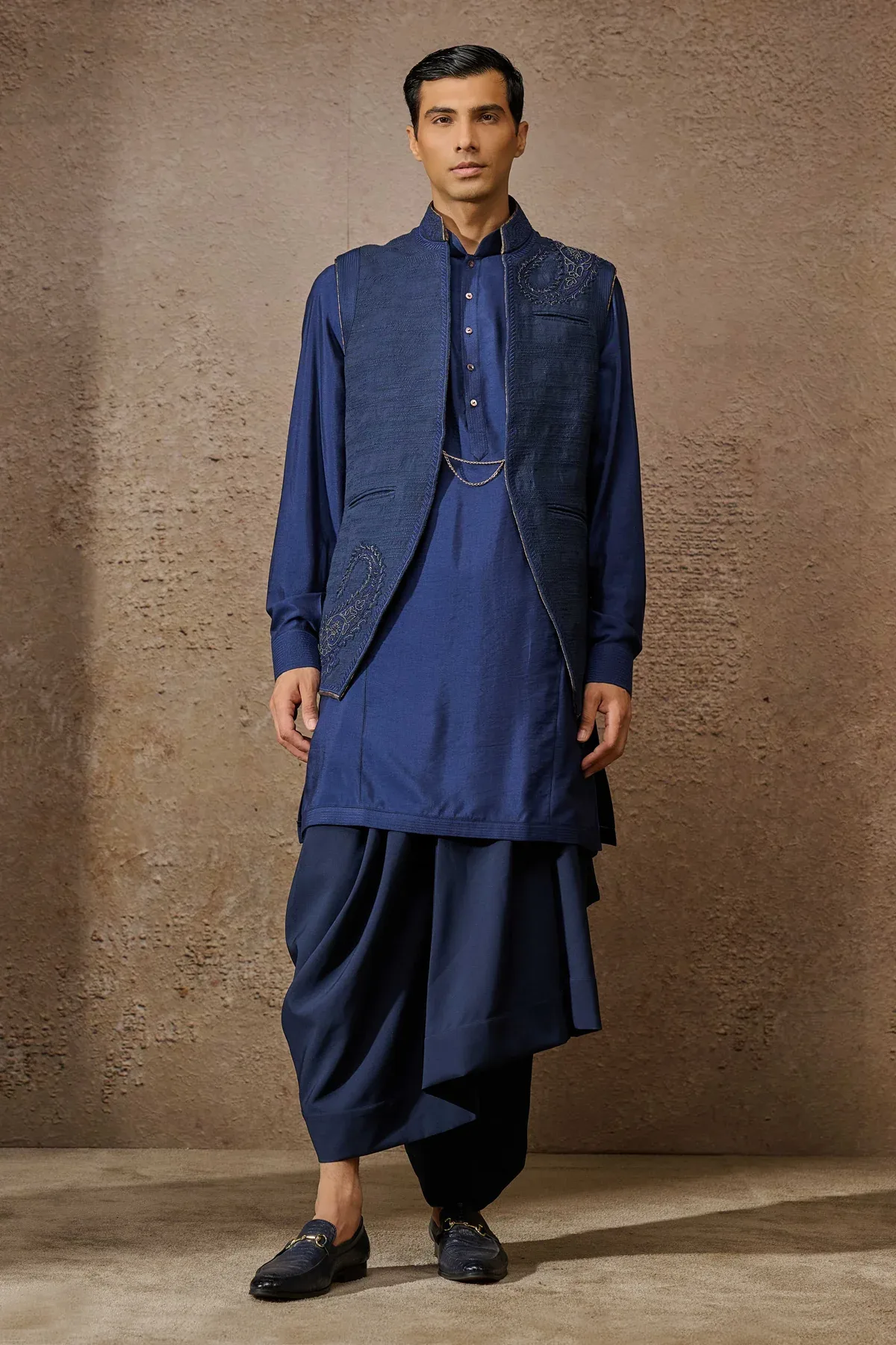 Otherworldly Indowestern Waistcoat Set by Tarun Tahiliani